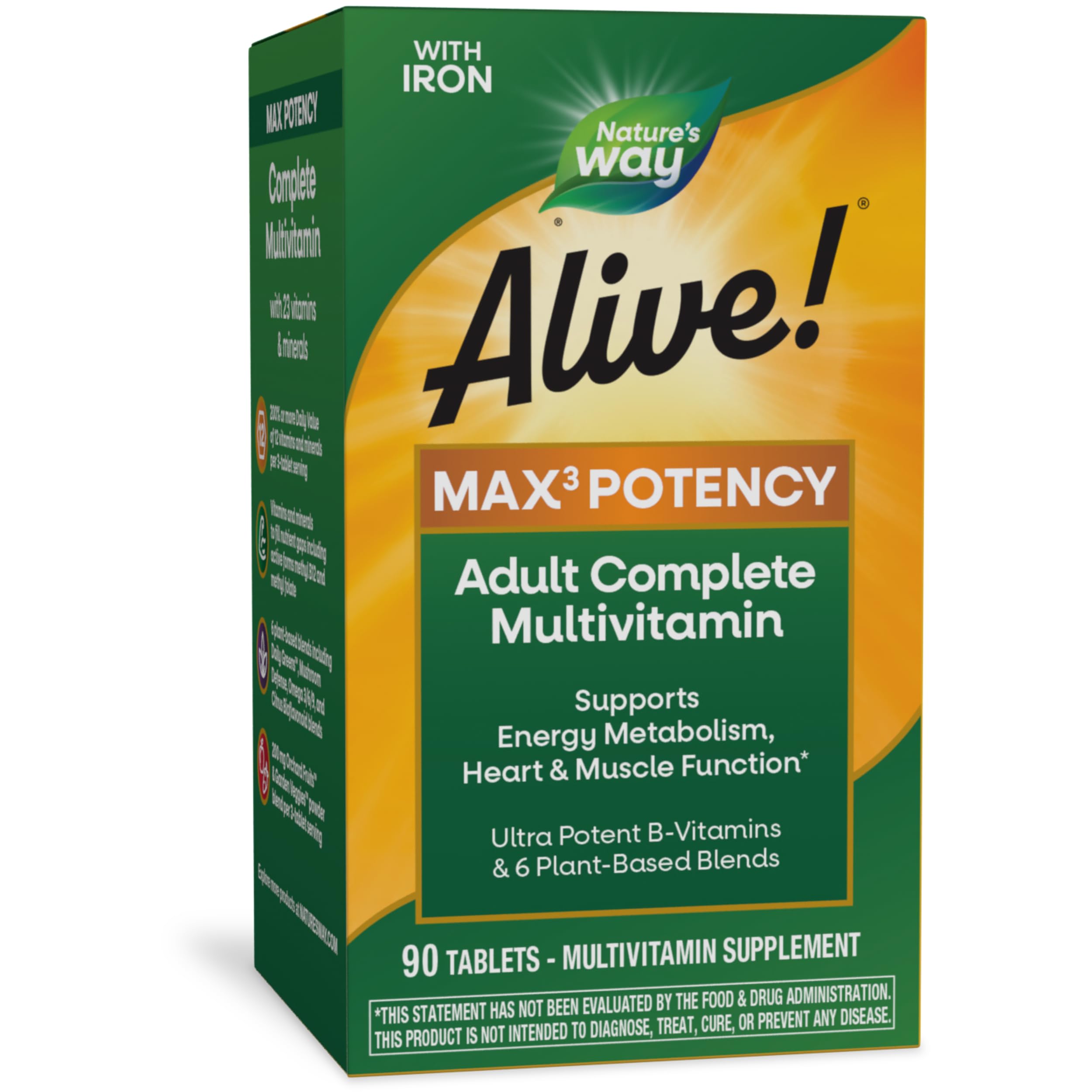 Foto 2 pulgar | Multivitamínico Nature's Way Alive! Max3 Potency 90 Comprimidos - Venta Internacional