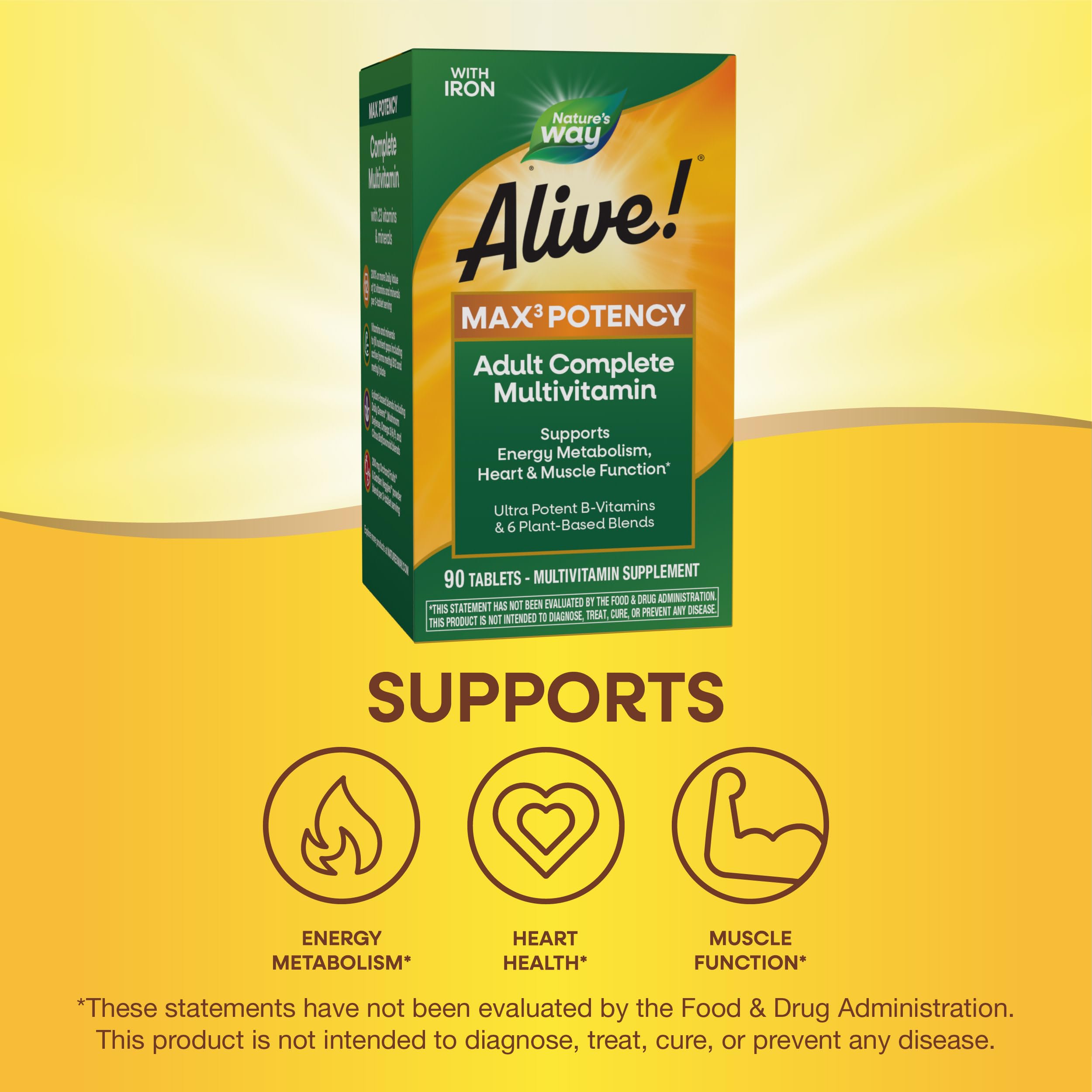 Foto 5 pulgar | Multivitamínico Nature's Way Alive! Max3 Potency 90 Comprimidos - Venta Internacional