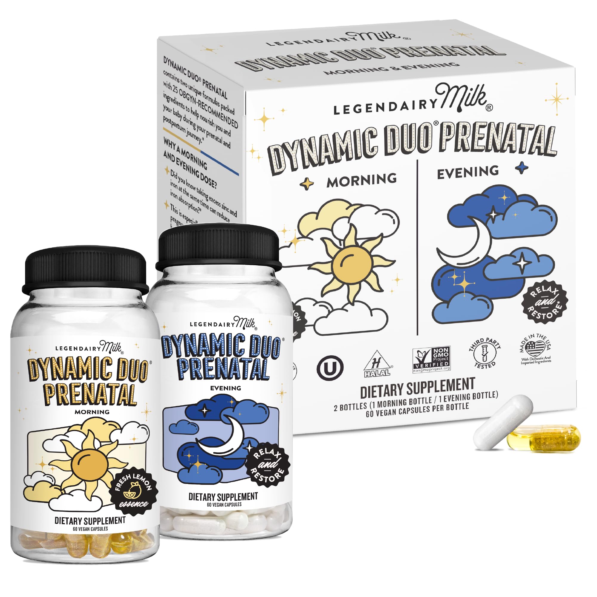 Foto 2 pulgar | Vitaminas Prenatales Legendairy Milk Dynamic Duo , Suministro Para 30 Días - Venta Internacional.