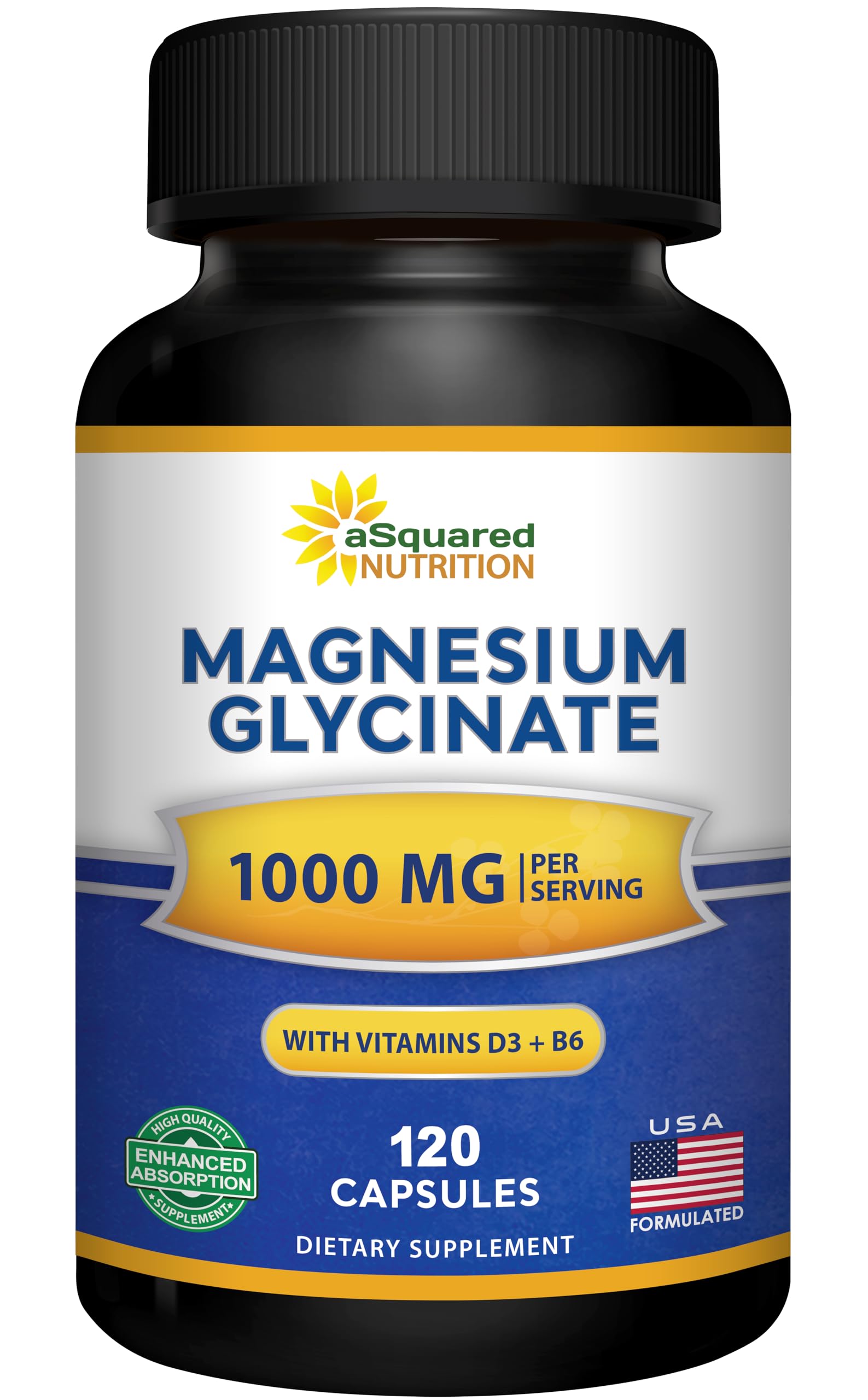 Foto 2 pulgar | Suplemento De Glicinato De Magnesio Asquare Nutrition 1000 Mg - Venta Internacional.