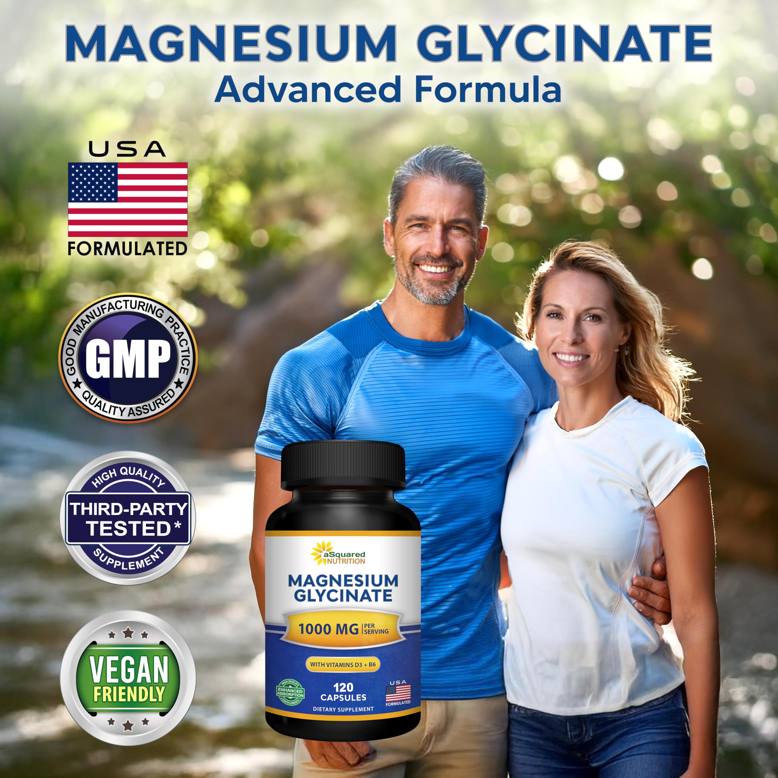 Foto 3 pulgar | Suplemento De Glicinato De Magnesio Asquare Nutrition 1000 Mg - Venta Internacional.