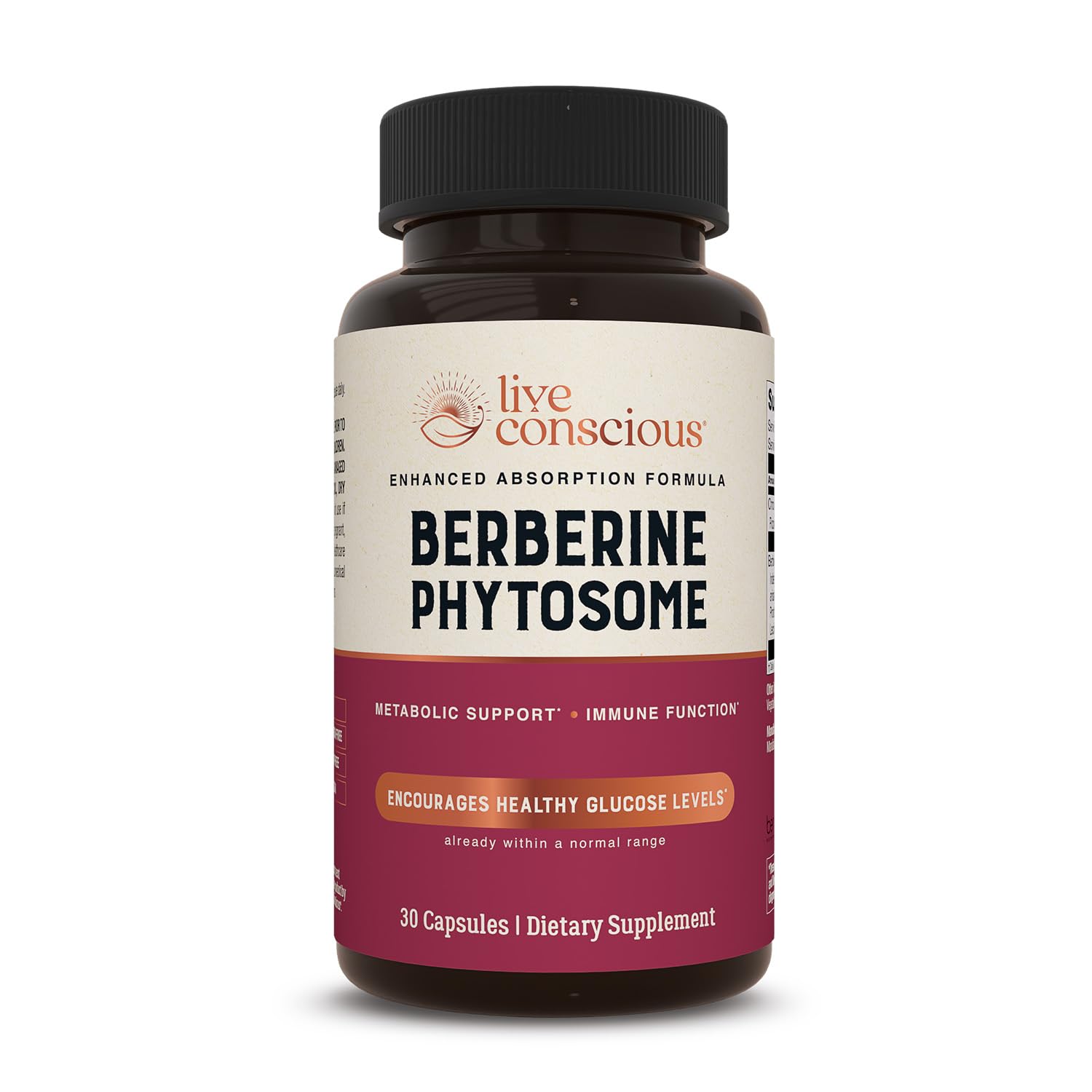 Foto 2 pulgar | Suplemento Live Conscious Berberine Phytosome, 30 Porciones - Venta Internacional.