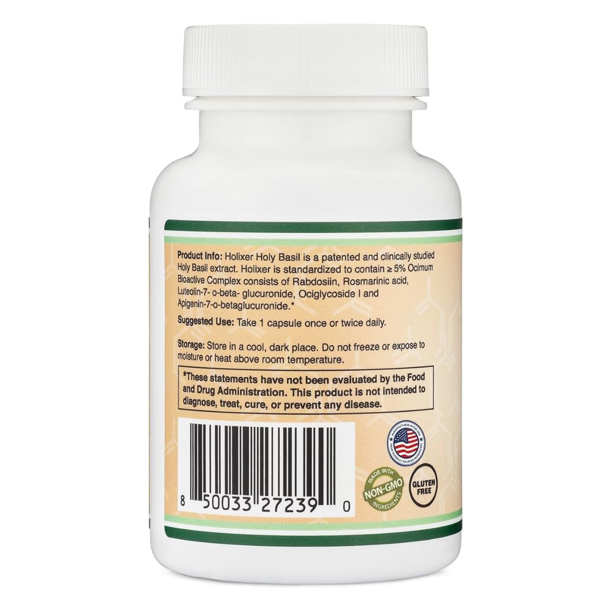 Foto 4 pulgar | Holy Basil Holixer Double Wood 250 mg – 60 Cápsulas