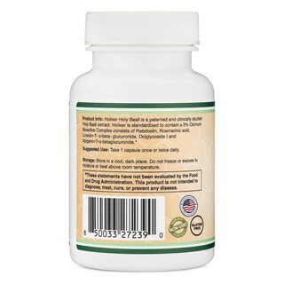 Foto 3 | Holy Basil Holixer Double Wood 250 mg – 60 Cápsulas