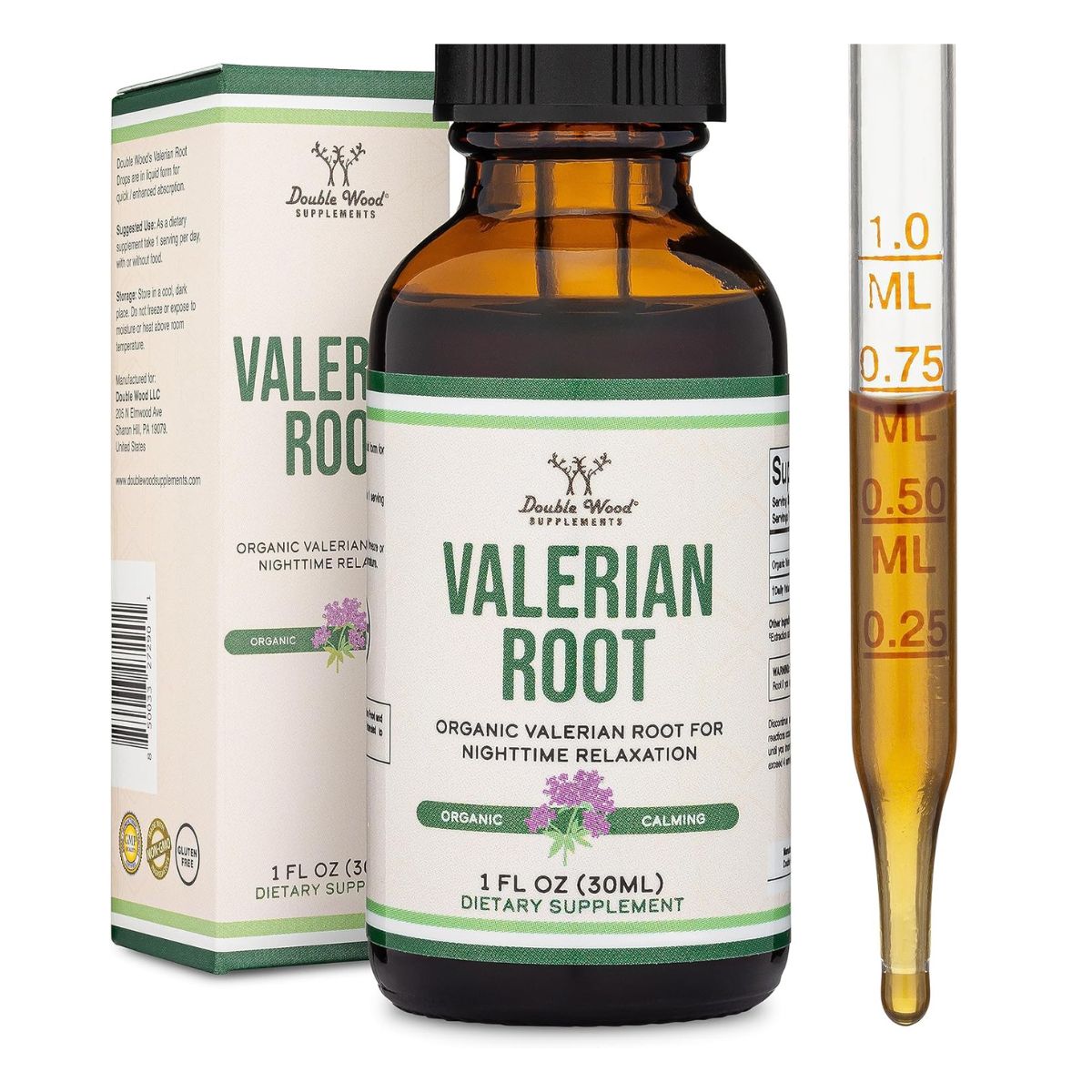 Foto 6 pulgar | Gotas de Raíz de Valeriana Double Wood 168 mg – 30 ml