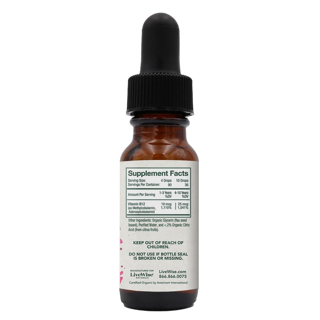 Foto 5 pulgar | Gotas de Vitamina B12 Live Wise Naturals Kids 30 ml - Venta Internacional