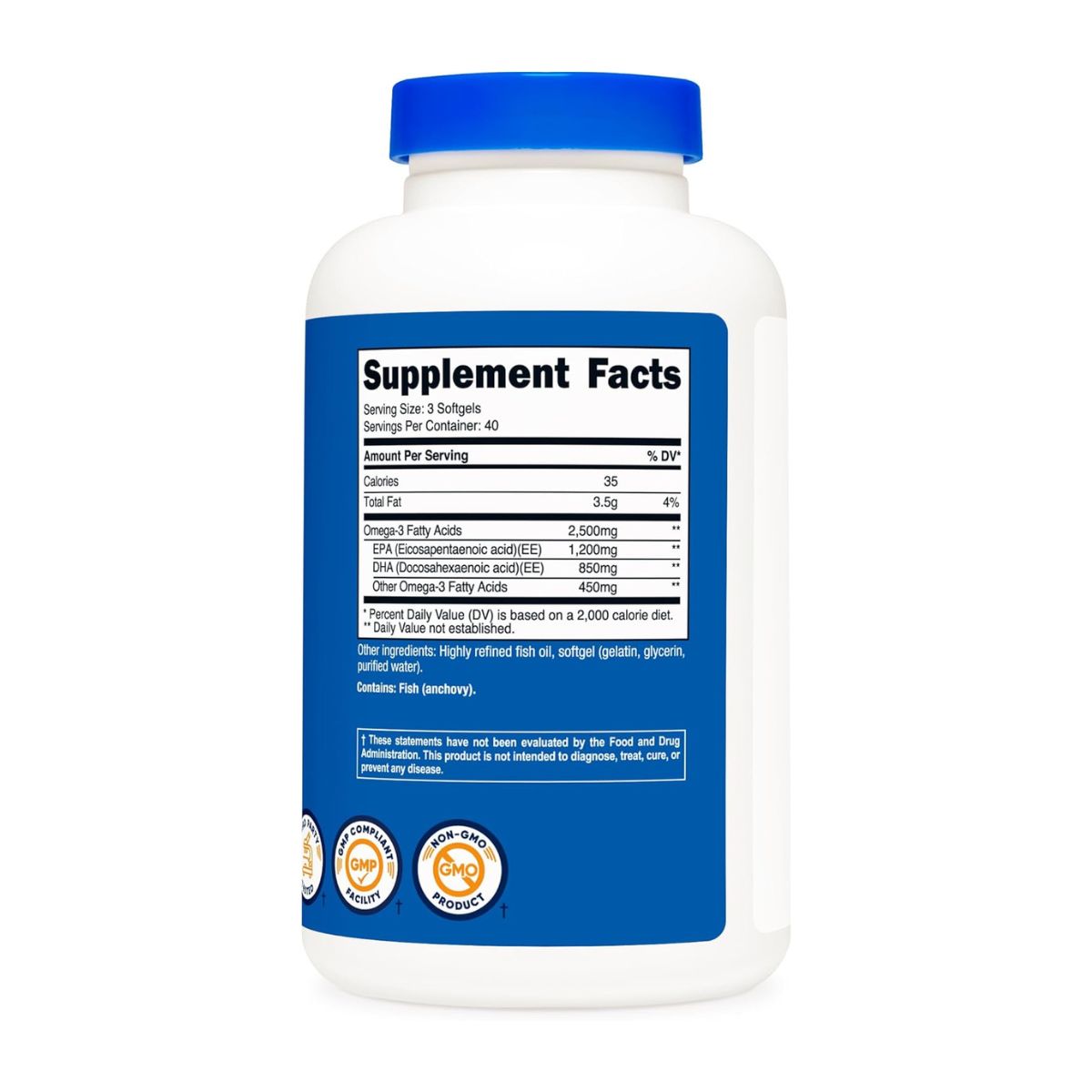 Foto 3 pulgar | Suplemento Nutricost Omega 3 120 Softgels