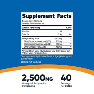 Foto 4 | Suplemento Nutricost Omega 3 120 Softgels