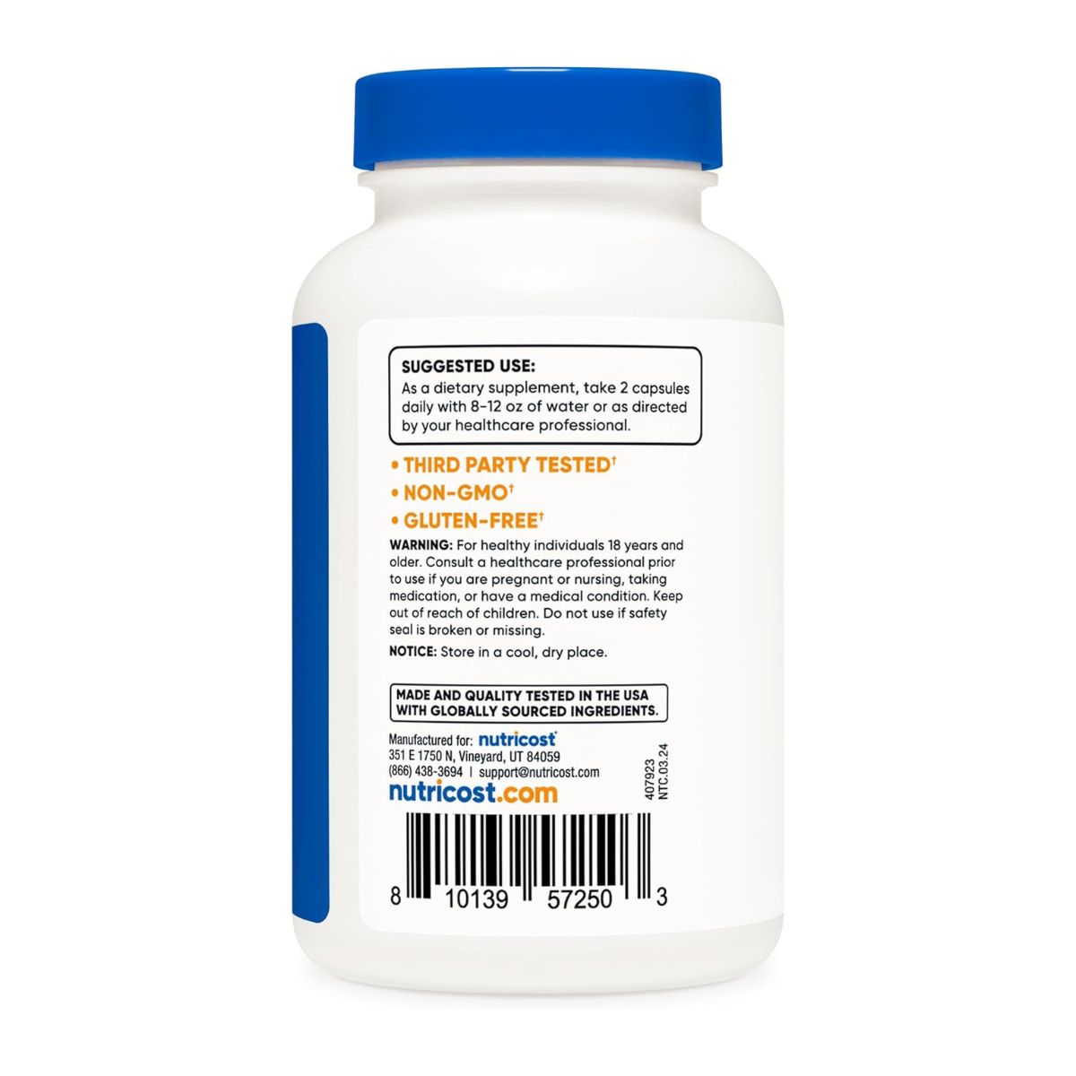 Foto 4 pulgar | Suplemento Nutricost Betaine Anhydrous 120 Cápsulas