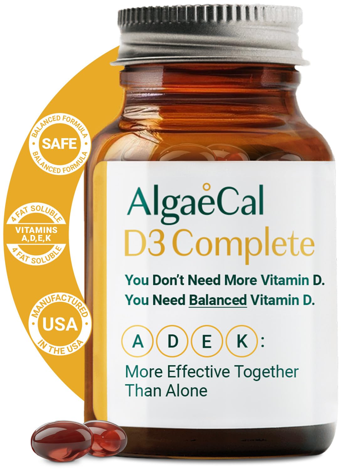 Foto 1 | Suplemento Algaecal D3 Vitamina D3 Completa 1000 Ui K2 E A - Venta Internacional.