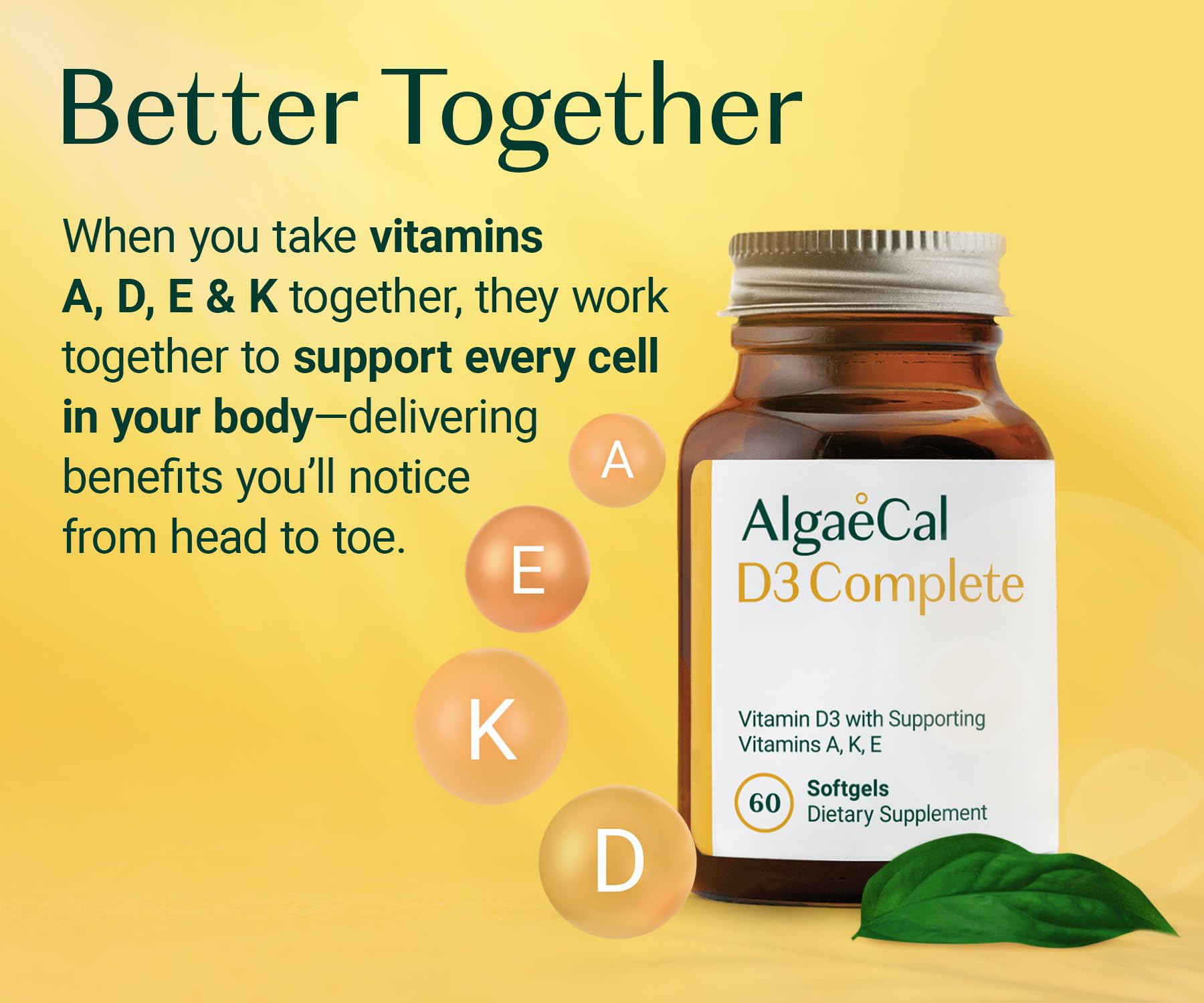 Foto 4 pulgar | Suplemento Algaecal D3 Vitamina D3 Completa 1000 Ui K2 E A - Venta Internacional.