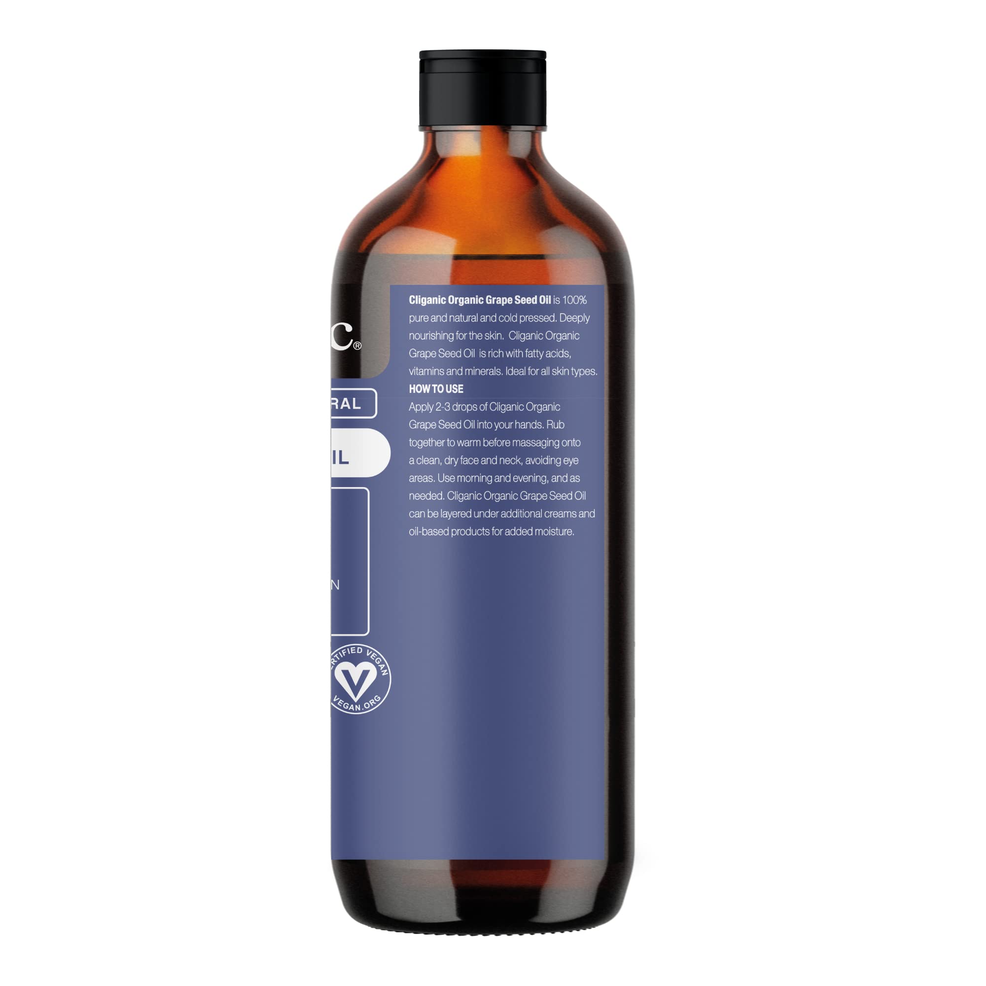 Foto 4 pulgar | Aceite De Semilla De Uva Cliganic 100% Orgánico Prensado En Frío 30 Ml - Venta Internacional.