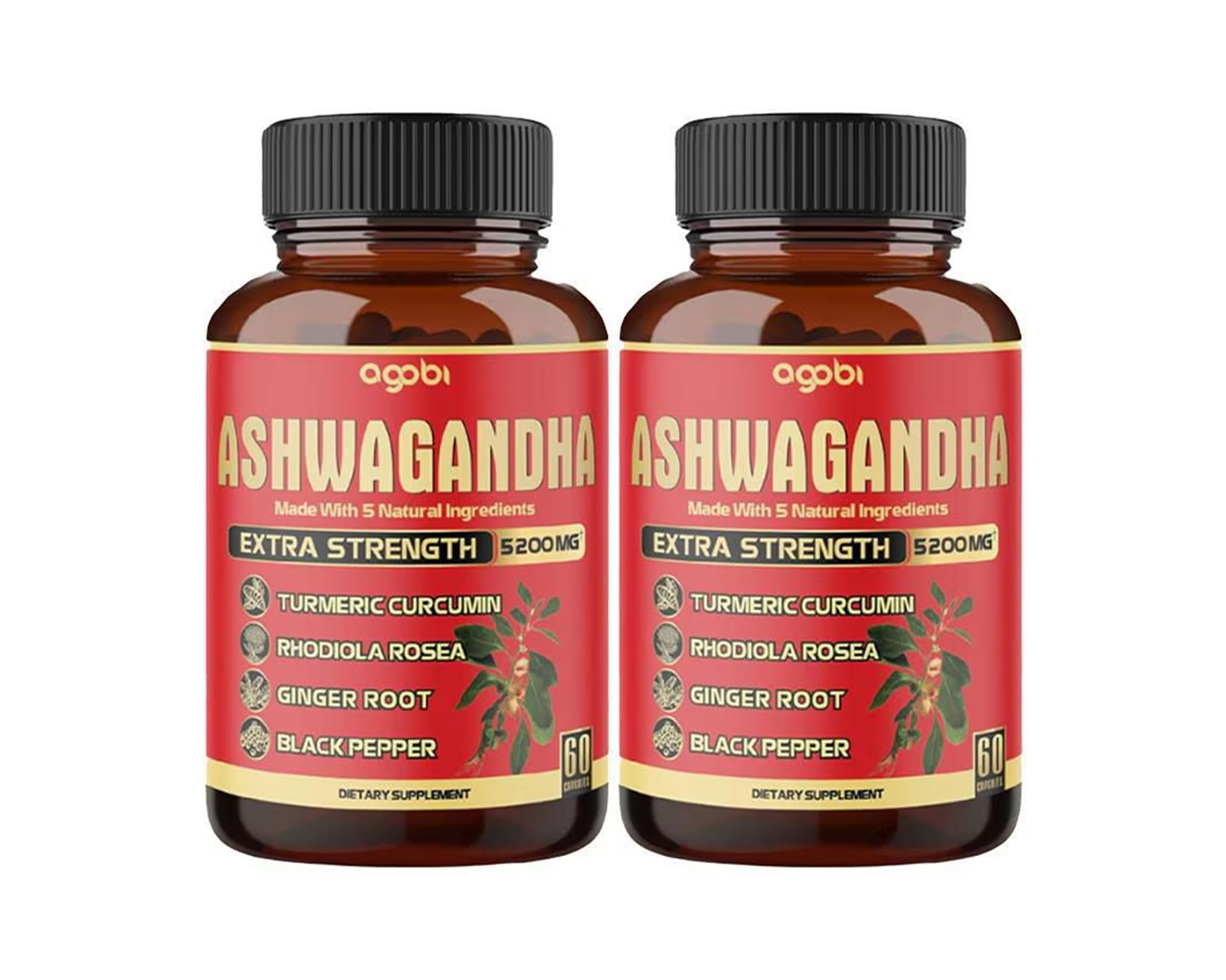 Foto 1 | Suplemento Ashwagandha Concentrado Equivalente A 5200 Mg Agobi 310 G 2 Pack 60 Capsulas c/u