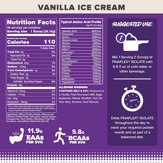 Foto 2 | Proteína En Polvo Finaflex Isolate Vanilla 2,5 Kg 86 Porciones - Venta Internacional.