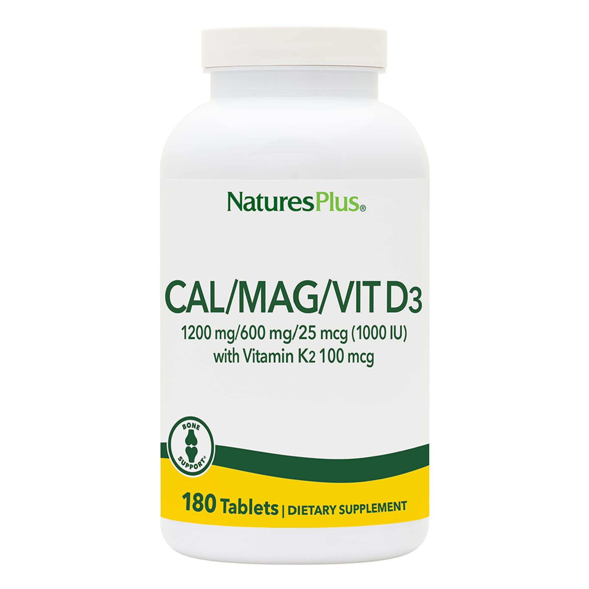 Foto 2 pulgar | Suplemento Naturesplus De Calcio, Magnesio Y Vitamina D3 Con K2 180 Comprimidos - Venta Internacional.