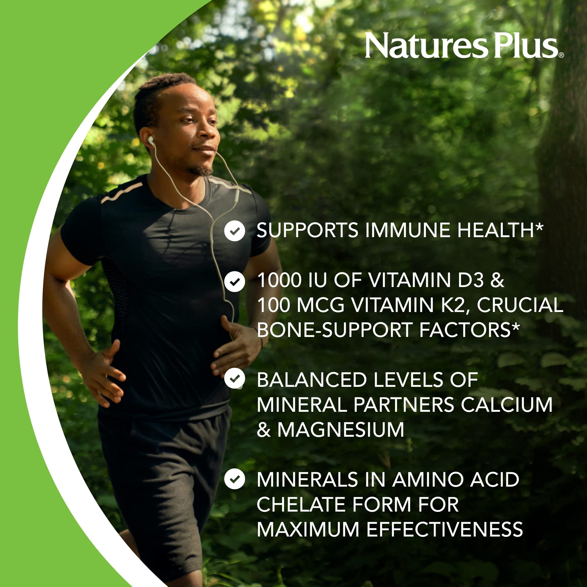 Foto 5 pulgar | Suplemento Naturesplus De Calcio, Magnesio Y Vitamina D3 Con K2 180 Comprimidos - Venta Internacional.