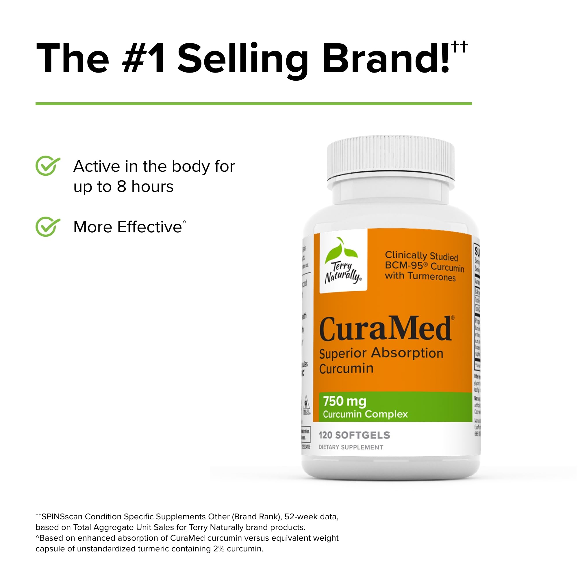 Foto 5 pulgar | Suplemento Terry Naturally Curamed 750 Mg Brain & Heart 120 Cápsulas Blandas - Venta Internacional.
