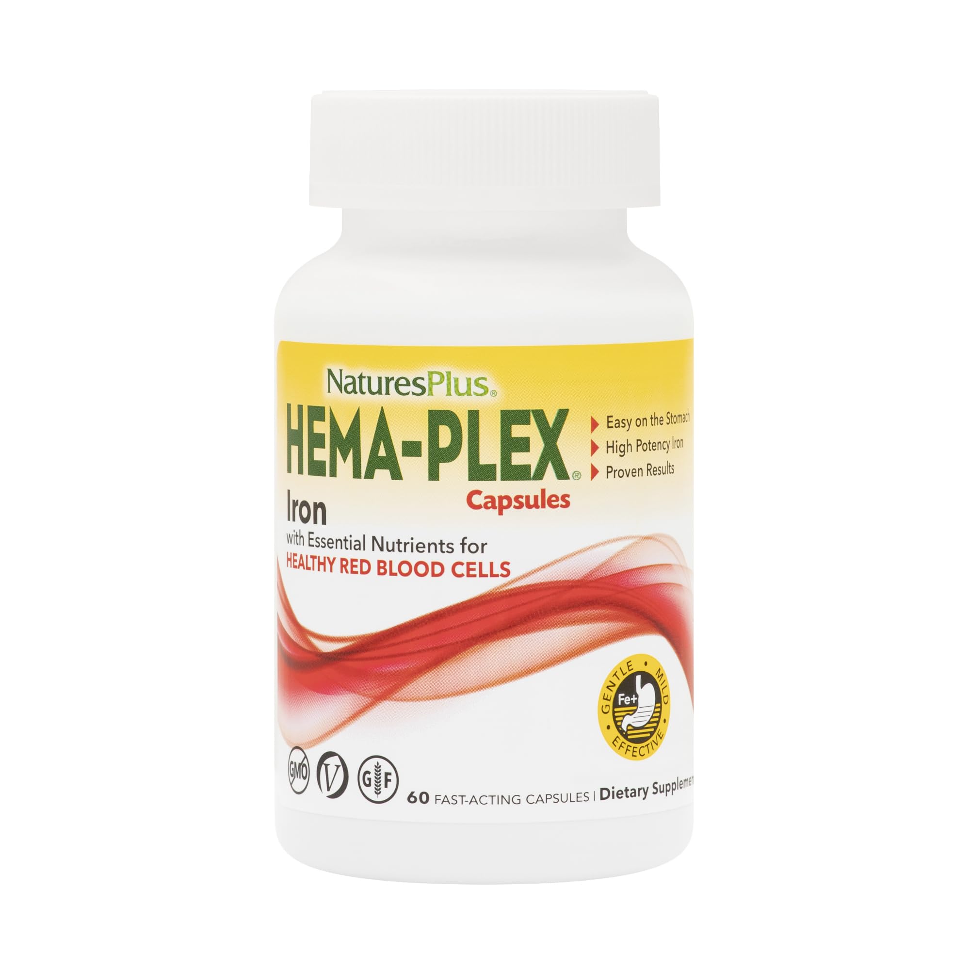 Foto 1 | Suplemento Hema-plex Iron De Naturesplus, 60 Cápsulas, Paquete De 3 - Venta Internacional.