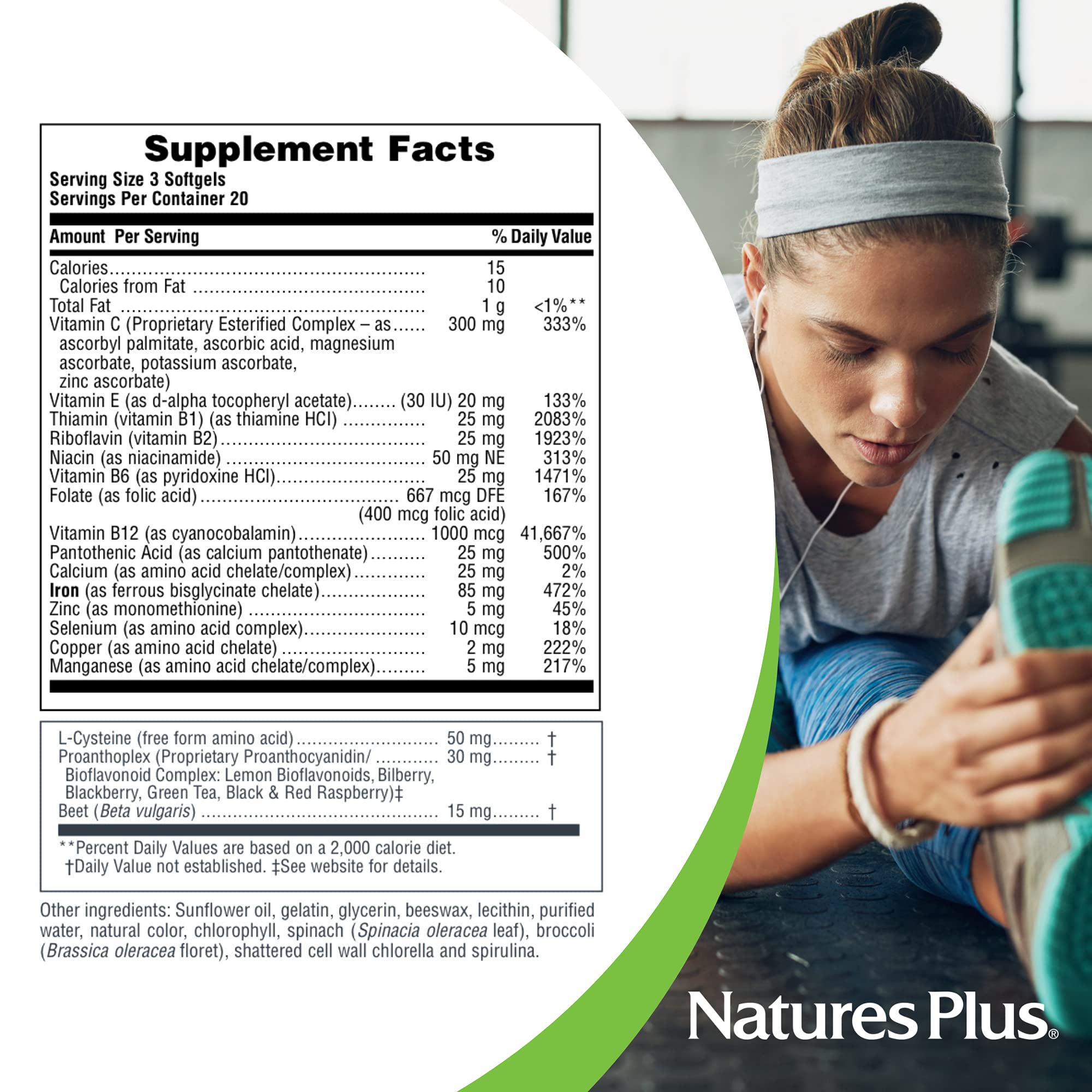 Foto 5 pulgar | Suplemento Naturesplus Hema-plex Iron 60 Cápsulas Blandas, Paquete De 3 - Venta Internacional.