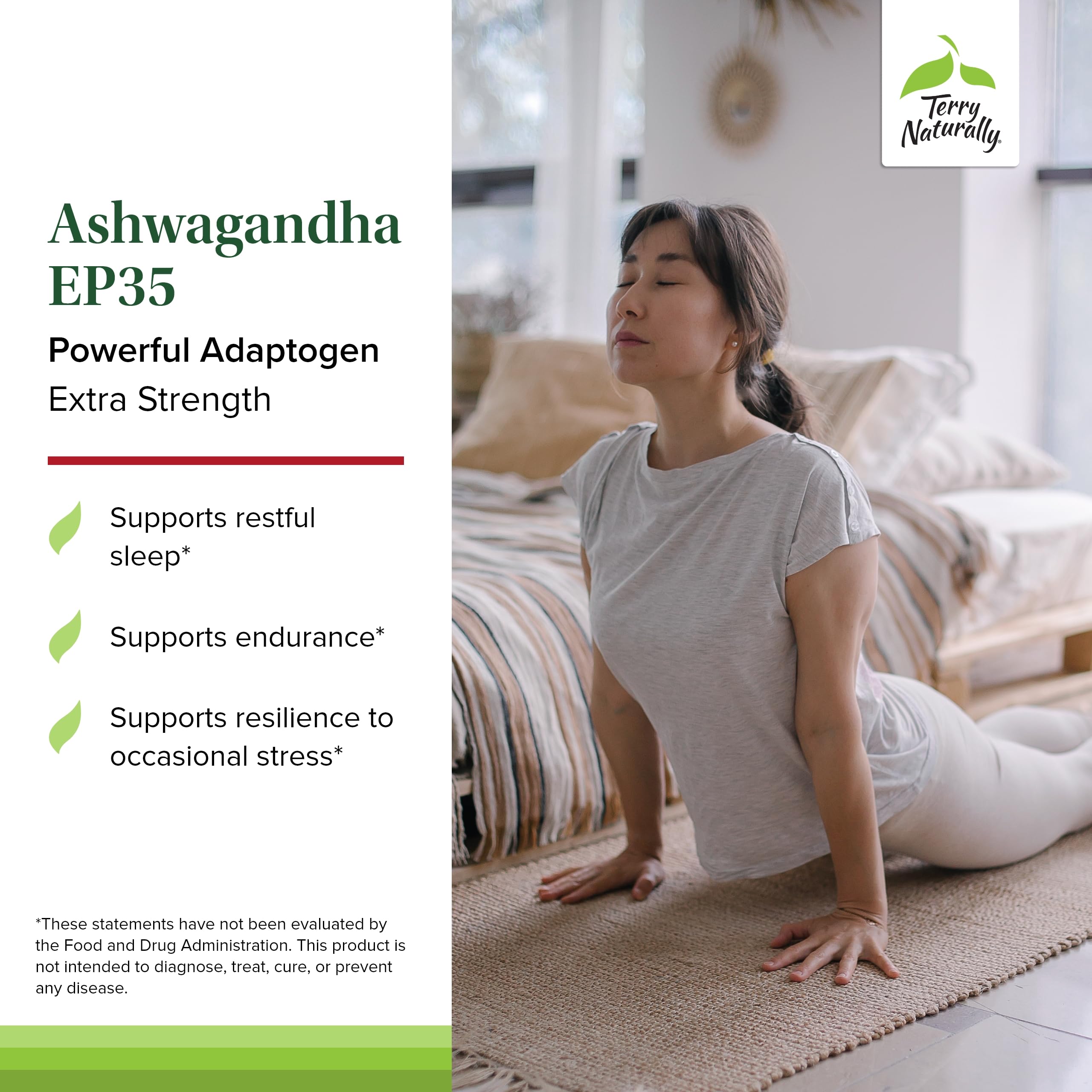 Foto 3 | Suplemento Terry Naturally Ashwagandha Ep35 Extra Strength - Venta Internacional.