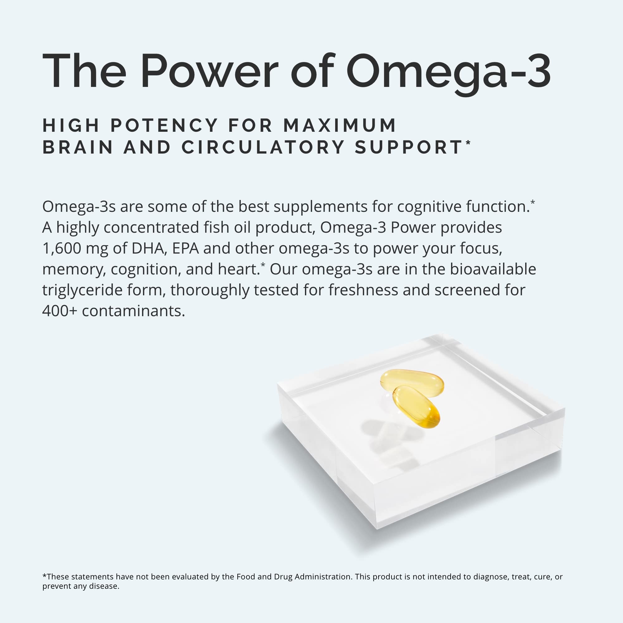 Foto 4 pulgar | Suplemento Brainmd Dr Amen Omega-3 Power 60 Cápsulas X2 - Venta Internacional.