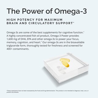 Foto 3 | Suplemento Brainmd Dr Amen Omega-3 Power 60 Cápsulas X2 - Venta Internacional.