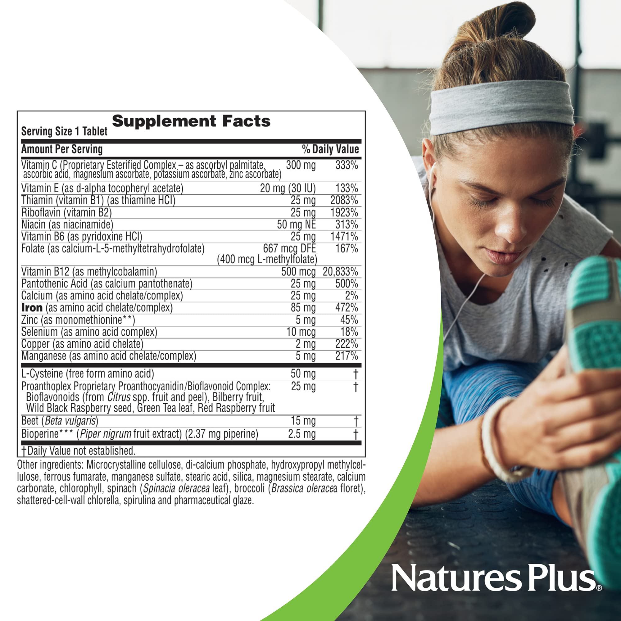 Foto 5 pulgar | Suplemento Naturesplus Hema-plex Iron 10 Comprimidos 85 Mg - Venta Internacional.