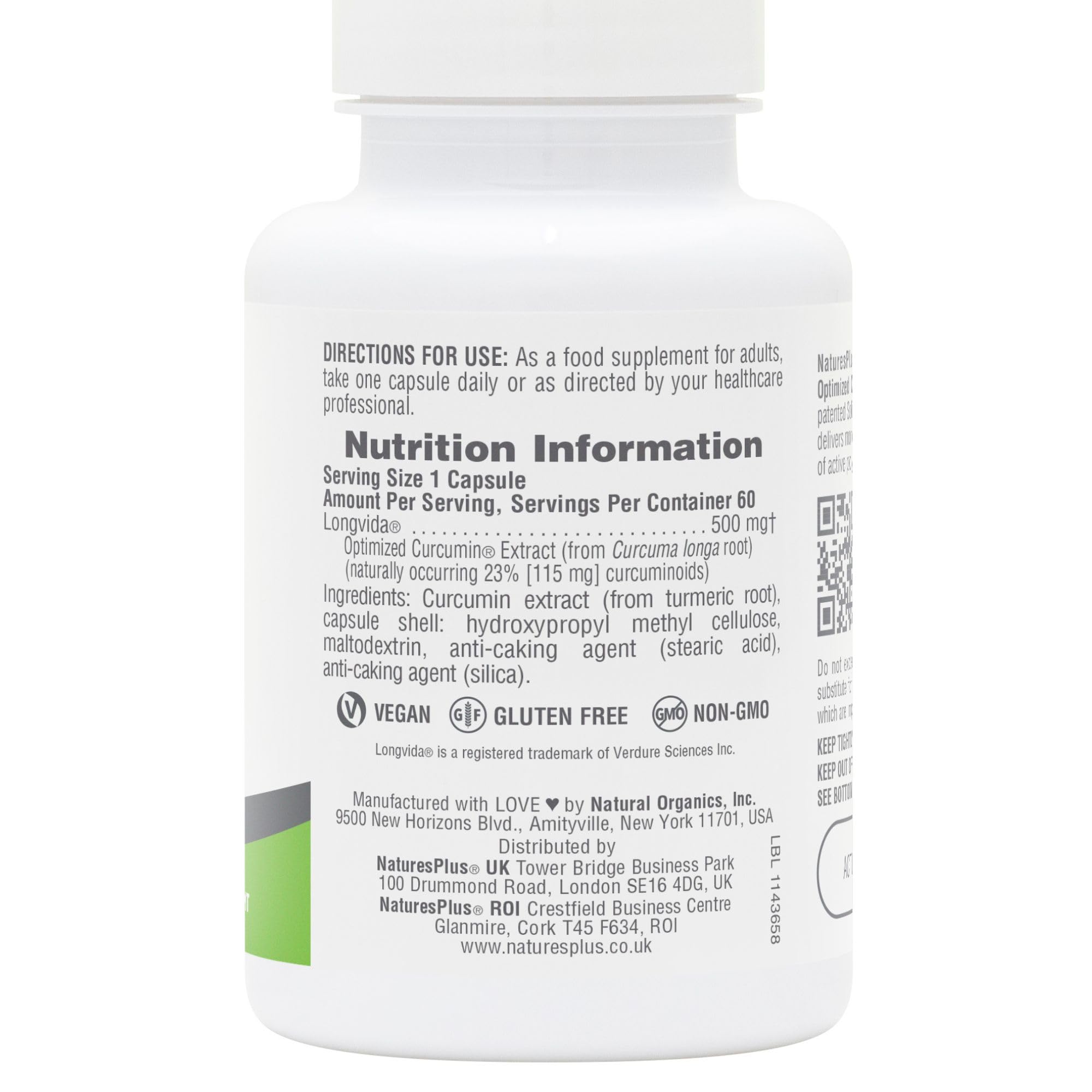 Foto 4 pulgar | Suplemento De Curcumina Naturesplus Pro Longvida 500 Mg 60 Cápsulas - Venta Internacional.
