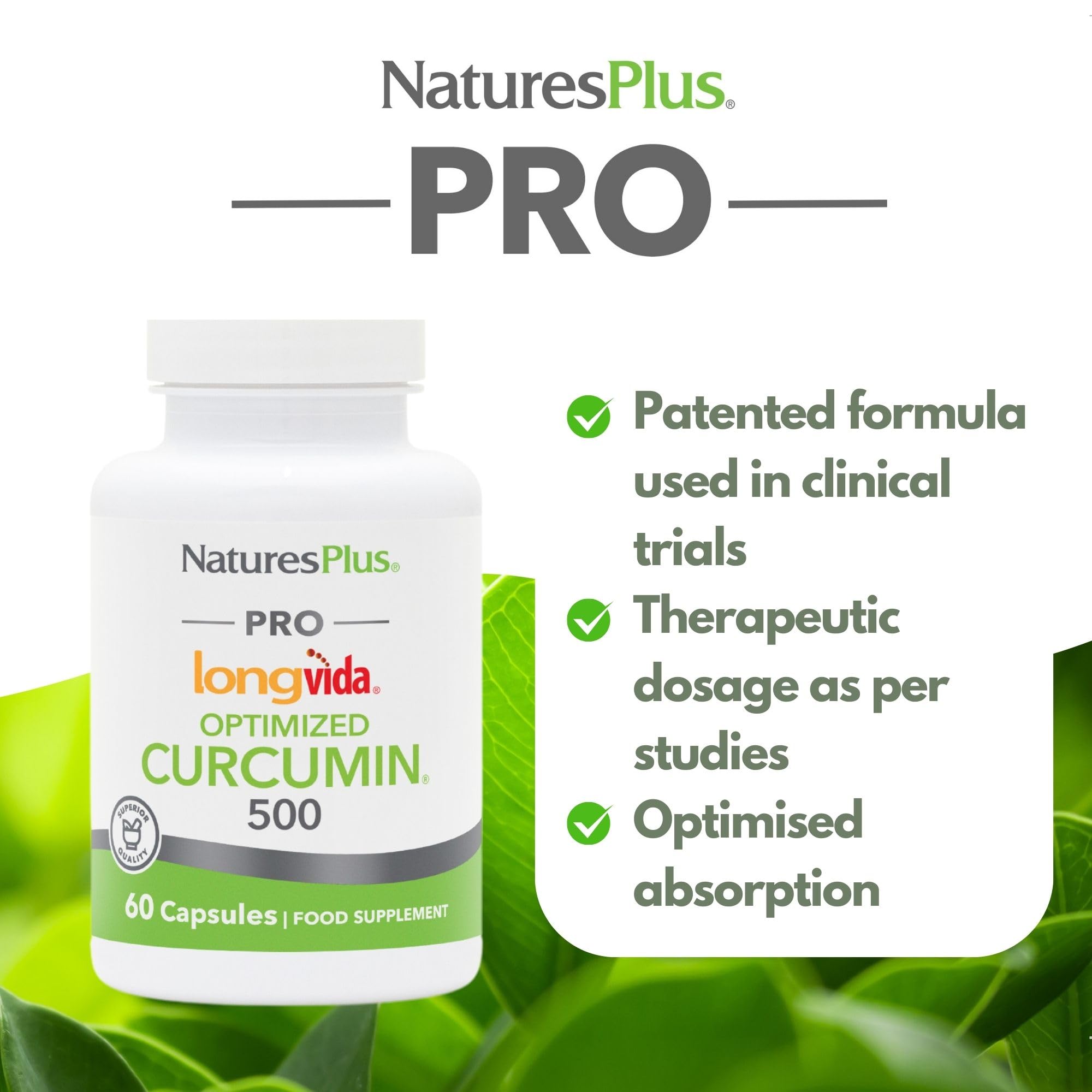 Foto 5 pulgar | Suplemento De Curcumina Naturesplus Pro Longvida 500 Mg 60 Cápsulas - Venta Internacional.