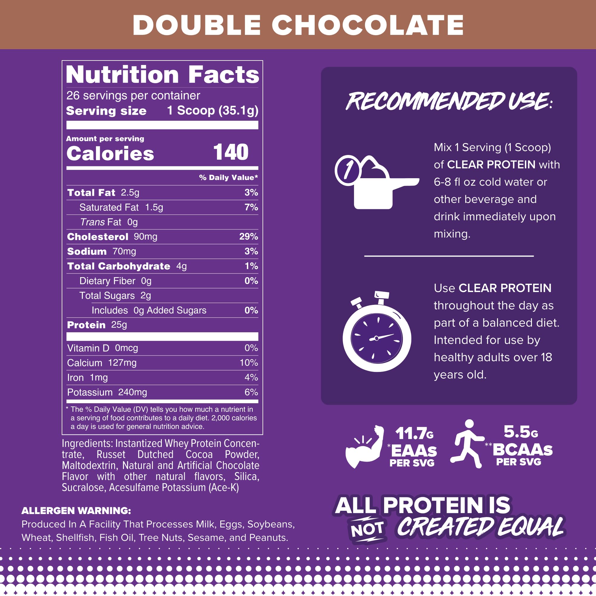 Foto 3 pulgar | Proteína En Polvo Finaflex Clear Protein Double Chocolate 907 G - Venta Internacional.