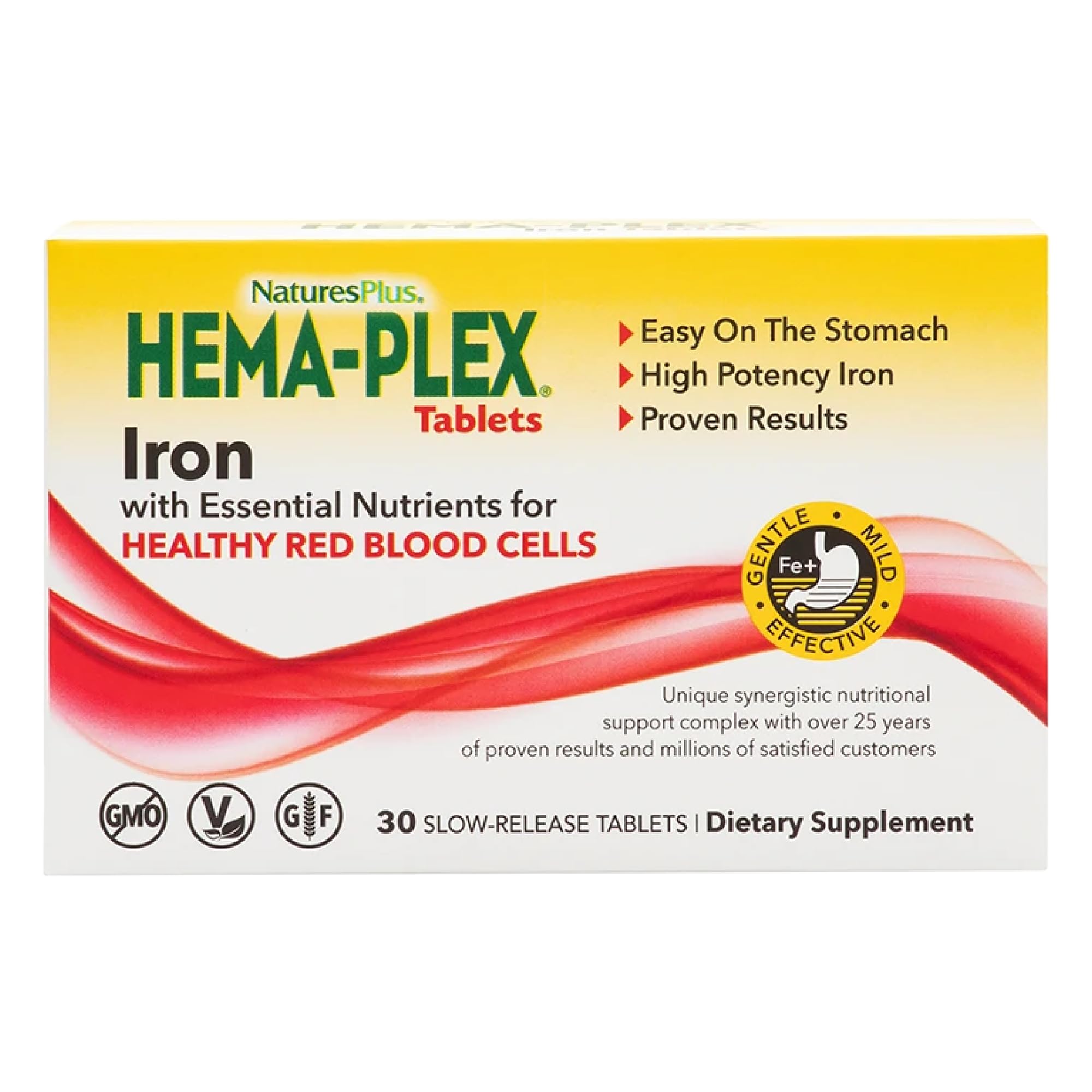 Foto 2 pulgar | Suplemento Naturesplus Hema-plex Iron 30 Comprimidos X 2 - Venta Internacional.