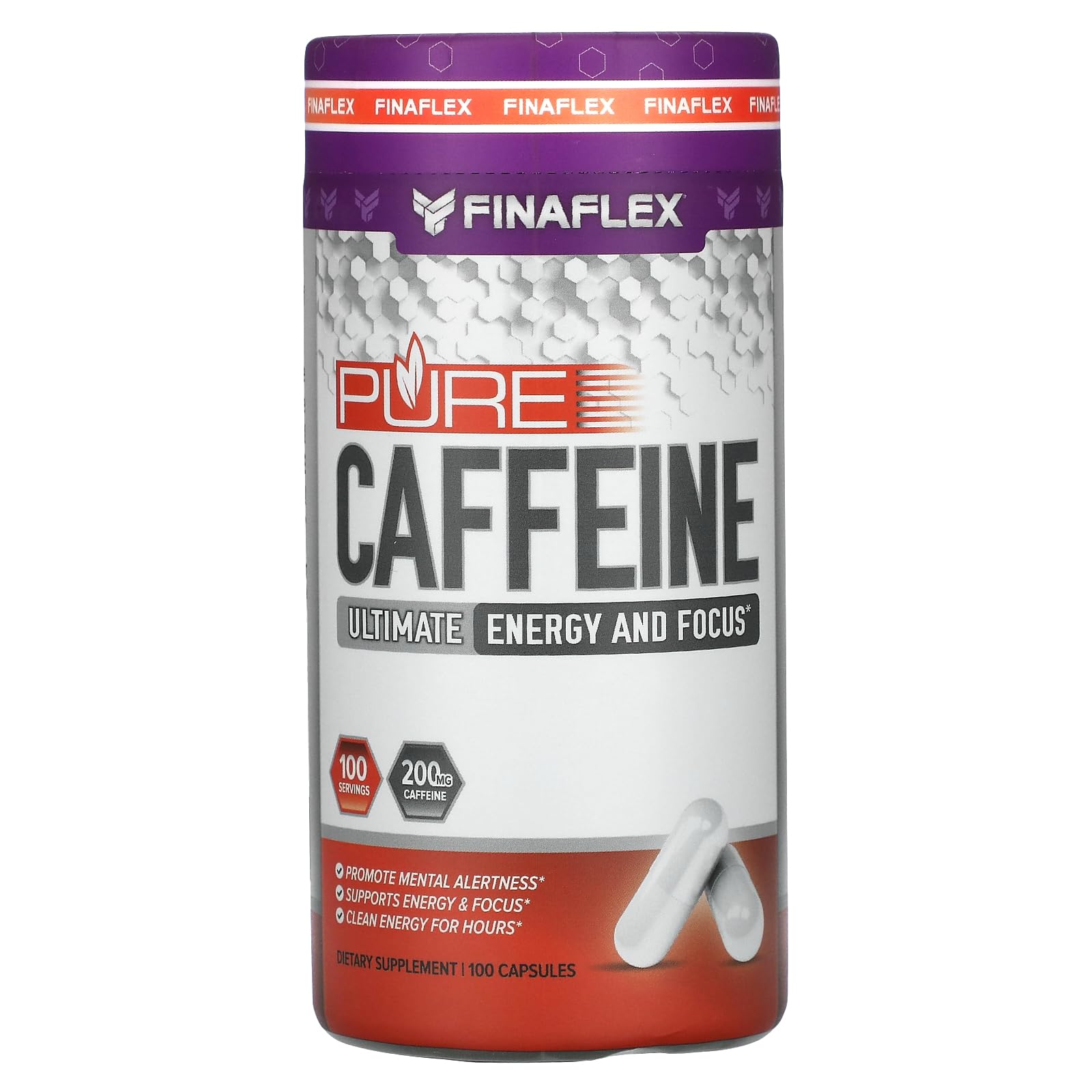 Foto 2 pulgar | Suplemento Finaflex Cafeína Pura 100 Cápsulas - Venta Internacional.