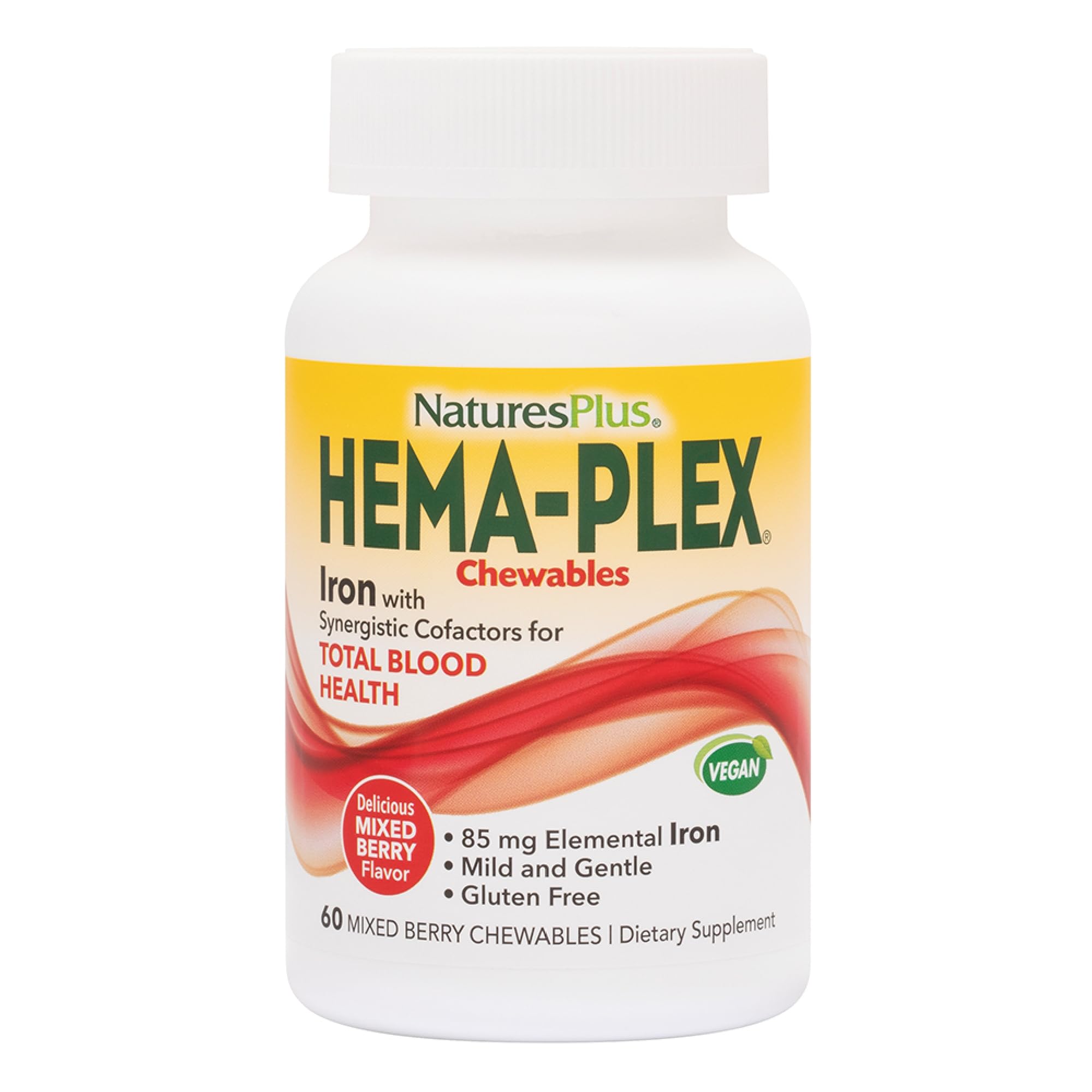 Foto 2 pulgar | Suplemento Naturesplus Hema-plex Iron 60 Masticables 85 Mg - Venta Internacional.