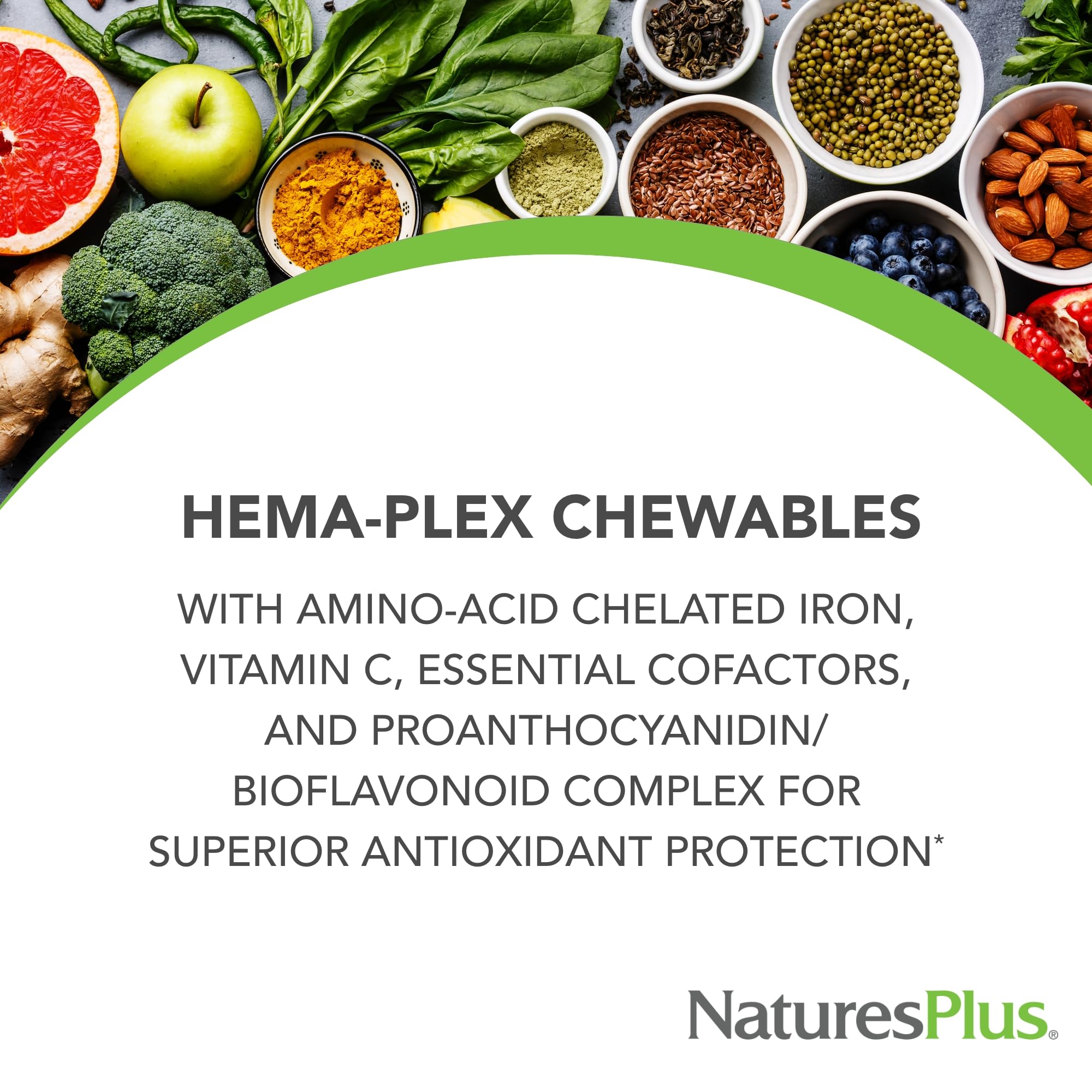Foto 4 pulgar | Suplemento Naturesplus Hema-plex Iron 60 Masticables 85 Mg - Venta Internacional.