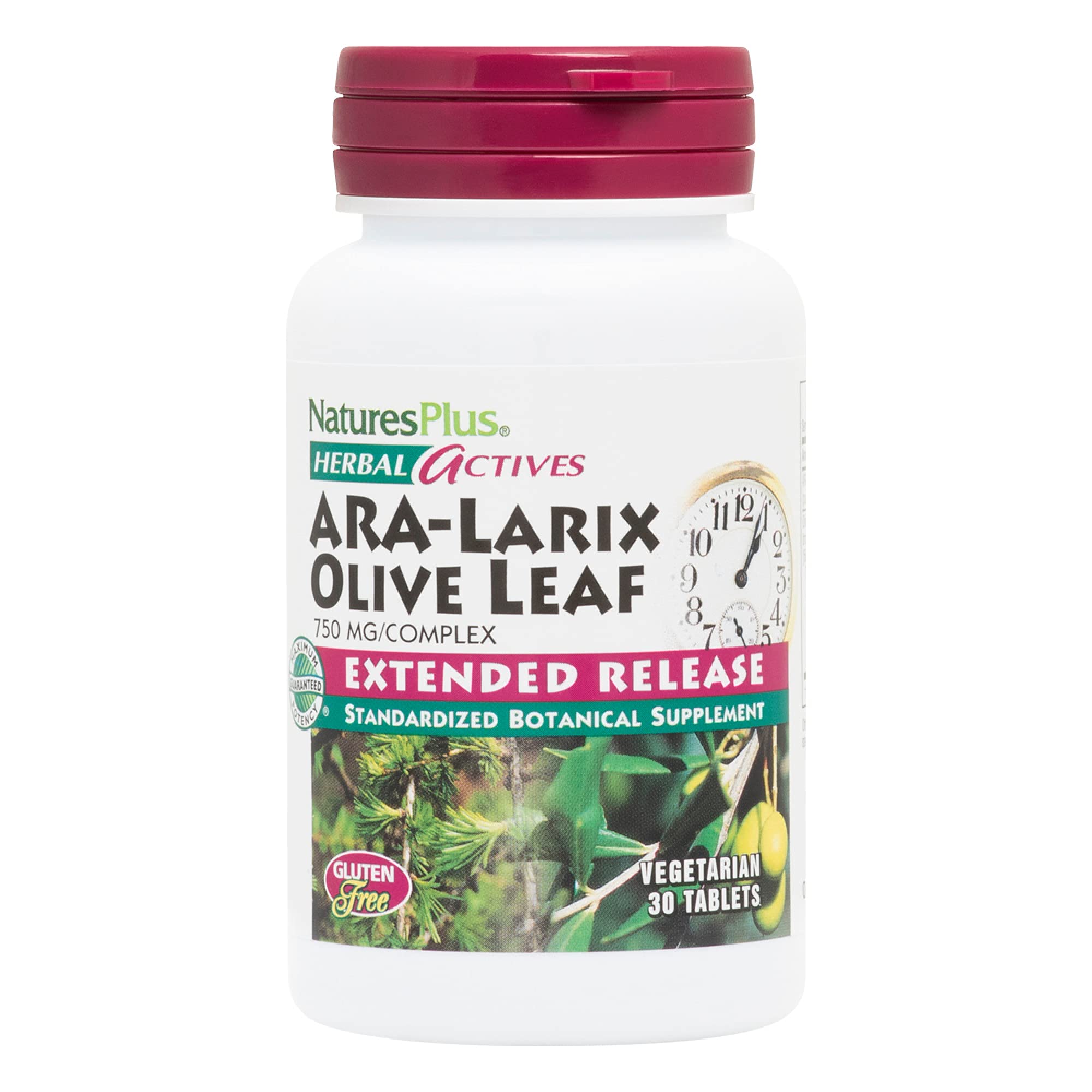 Foto 2 pulgar | Suplemento Natures Plus Herbal Actives Ara Larix Olive Leaf - Venta Internacional.