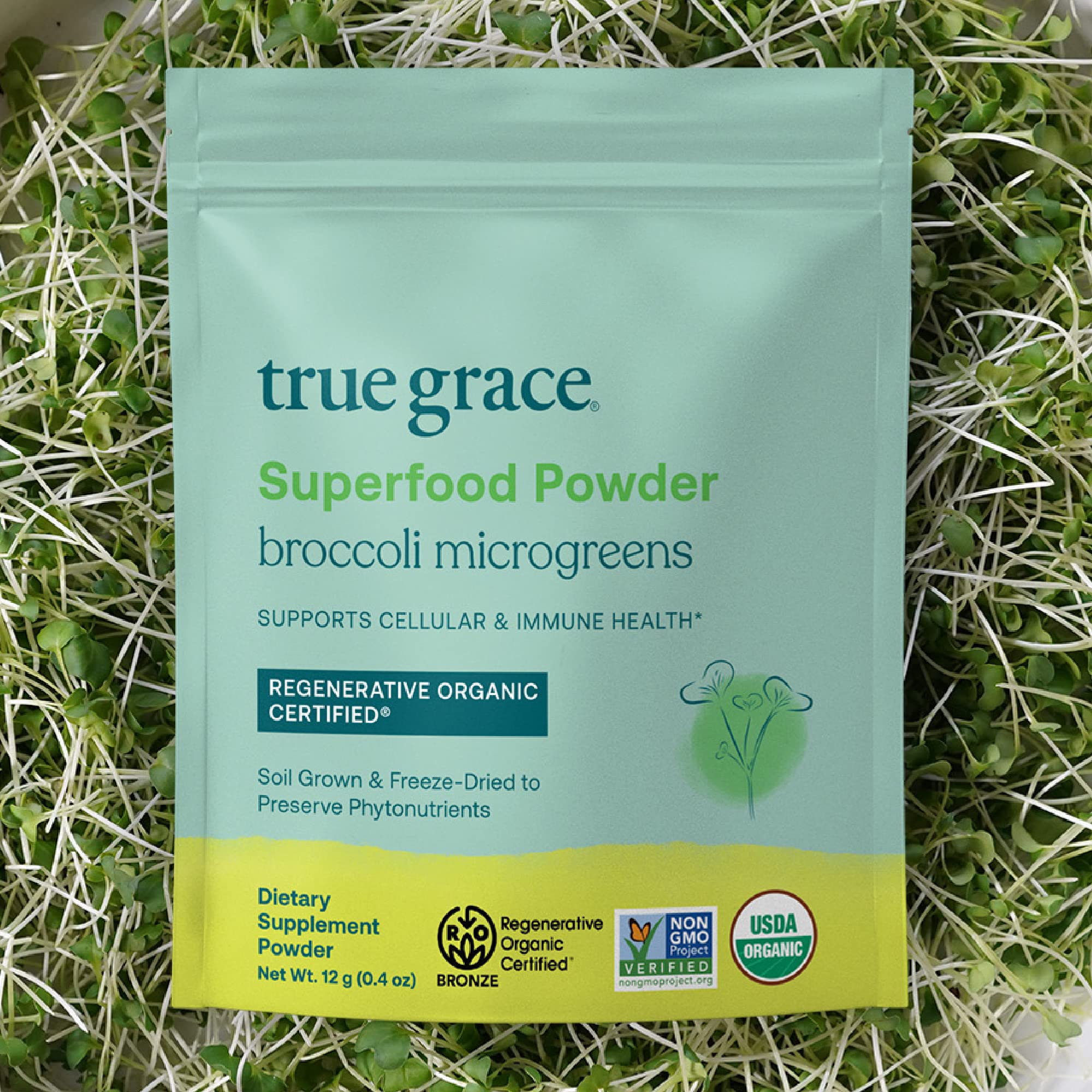 Foto 6 pulgar | Superalimento En Polvo True Grace Broccoli Microgreens, 11 Ml - Venta Internacional.