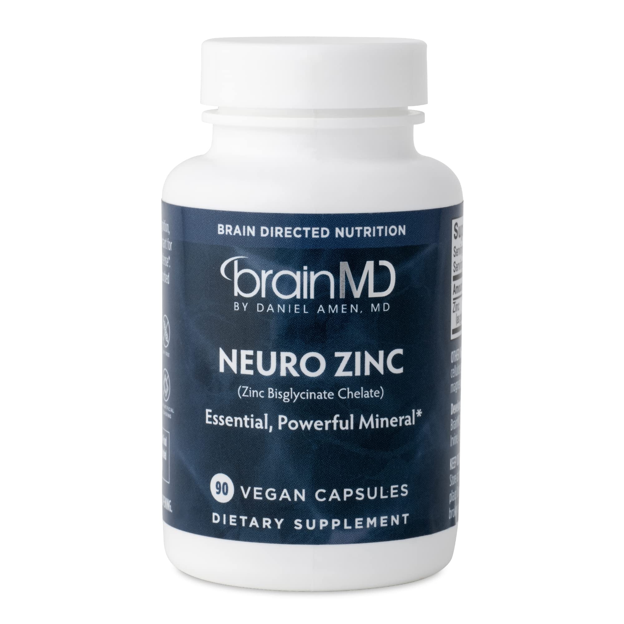 Foto 2 pulgar | Suplemento Mineral Brainmd Neuro Zinc 90 Cápsulas 25 Mg - Venta Internacional.