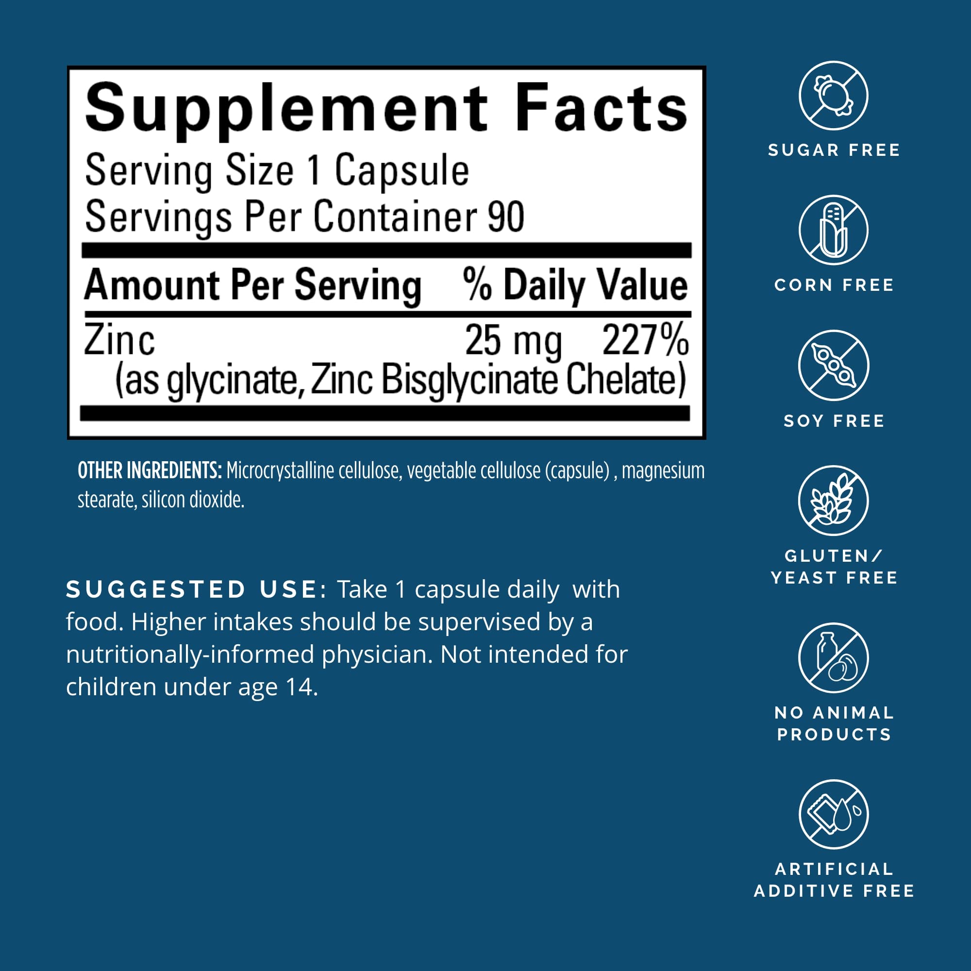 Foto 3 pulgar | Suplemento Mineral Brainmd Neuro Zinc 90 Cápsulas 25 Mg - Venta Internacional.