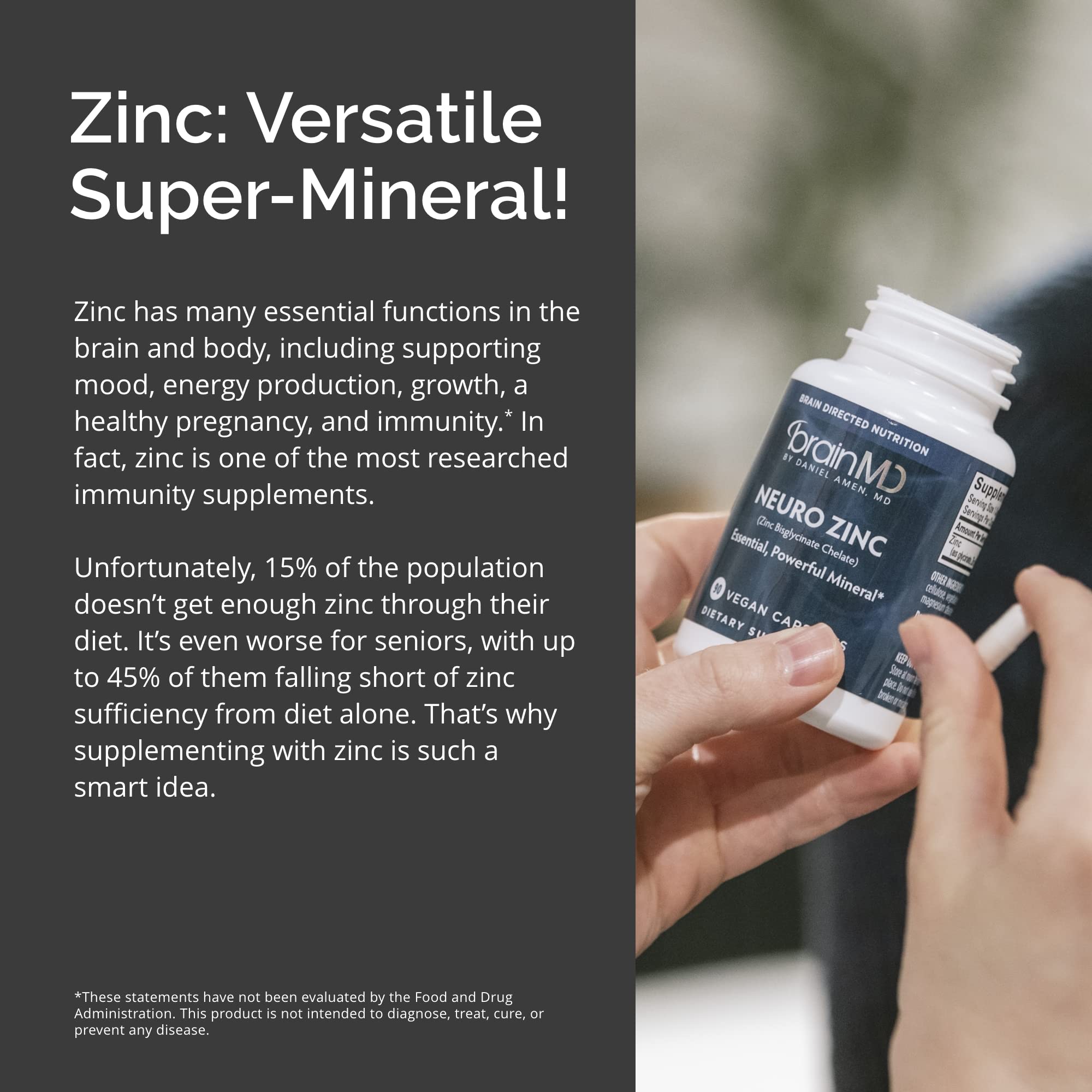 Foto 5 | Suplemento Mineral Brainmd Neuro Zinc 90 Cápsulas 25 Mg - Venta Internacional.