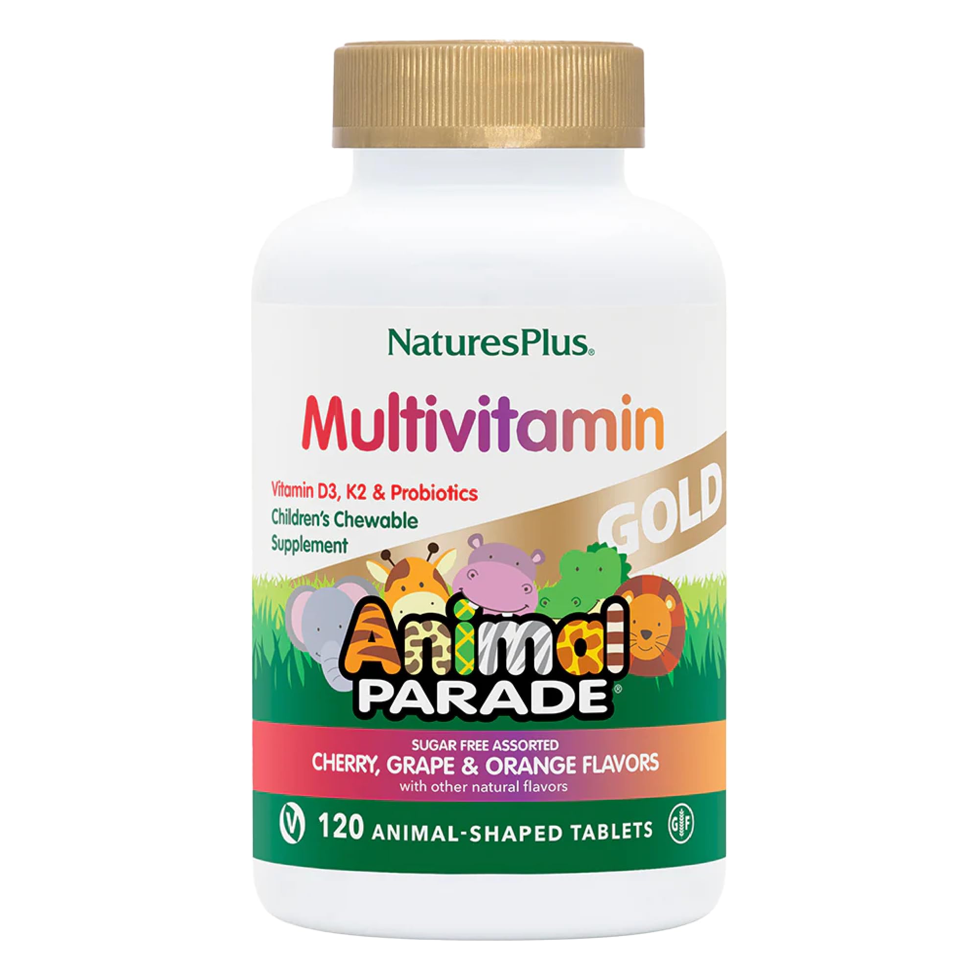 Foto 2 pulgar | Multivitamínico Nature's Plus Animal Parade Gold 120 Comprimidos - Venta Internacional.