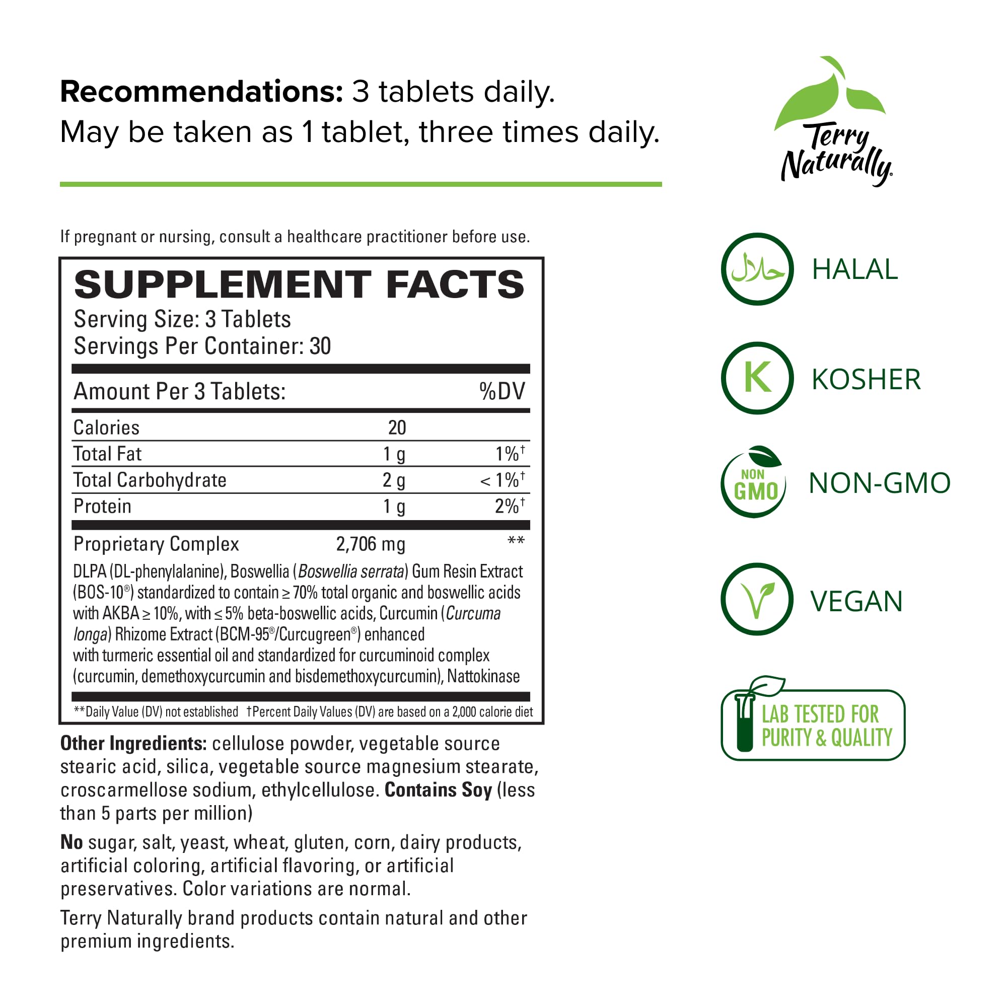 Foto 3 pulgar | Suplemento Terry Naturally Curamin Extra Strength 90 Comprimidos - Venta Internacional.