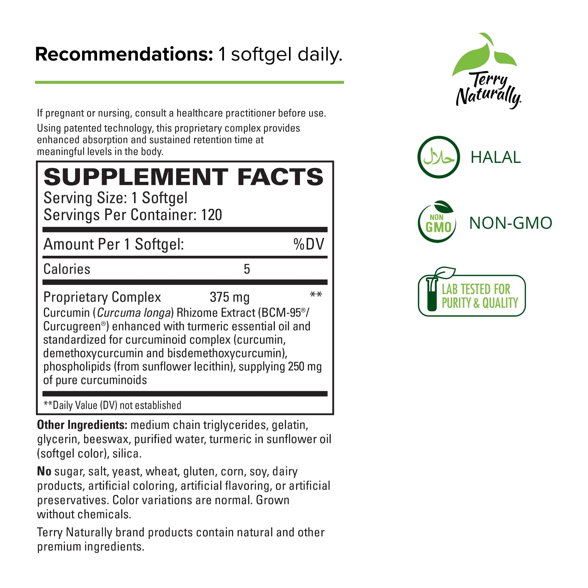 Foto 2 | Suplemento Terry Naturally Curamed 375 Mg Brain & Immune X360 - Venta Internacional.