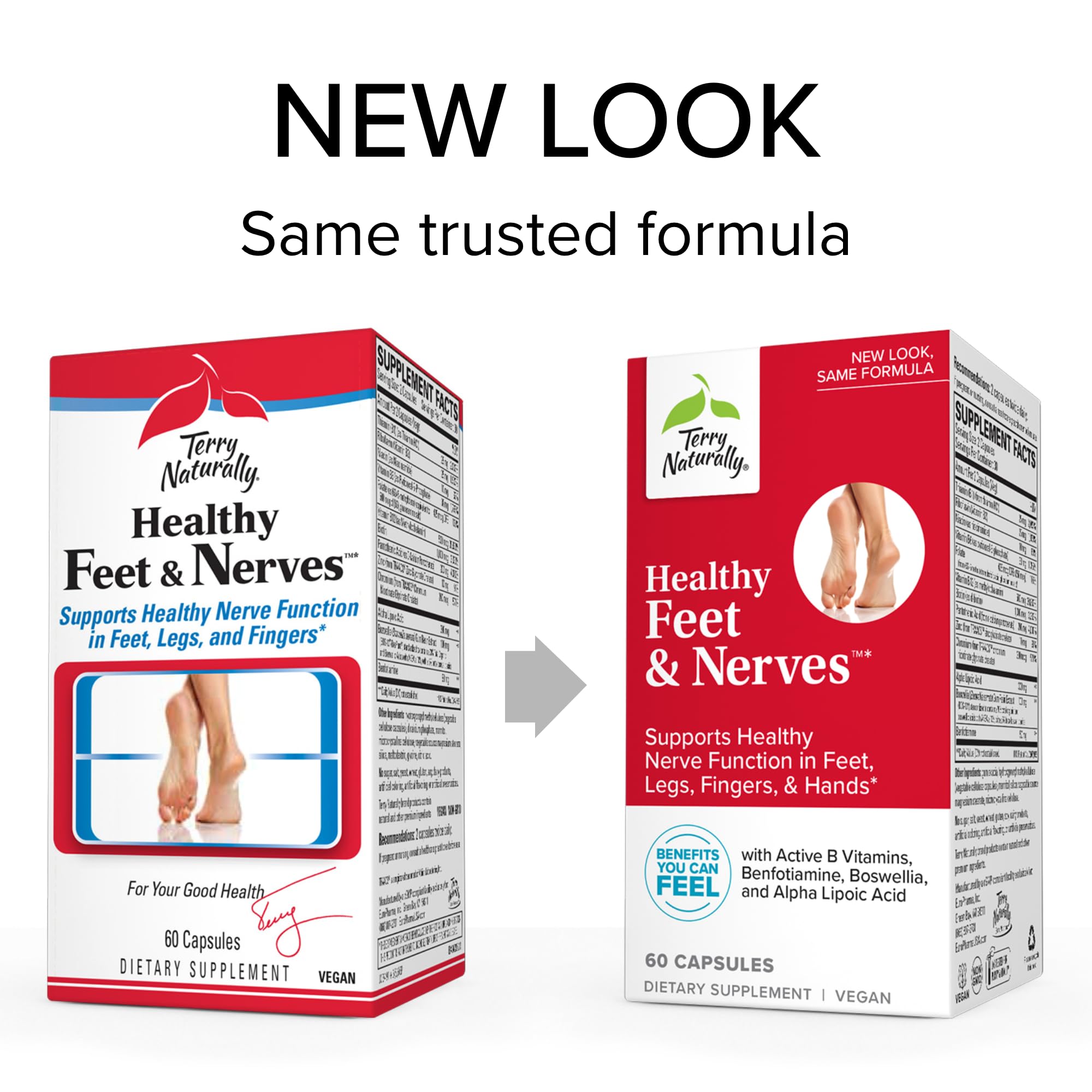 Foto 4 pulgar | Suplemento Terry Naturally Healthy Feet & Nerves 60 Cápsulas X2 - Venta Internacional.