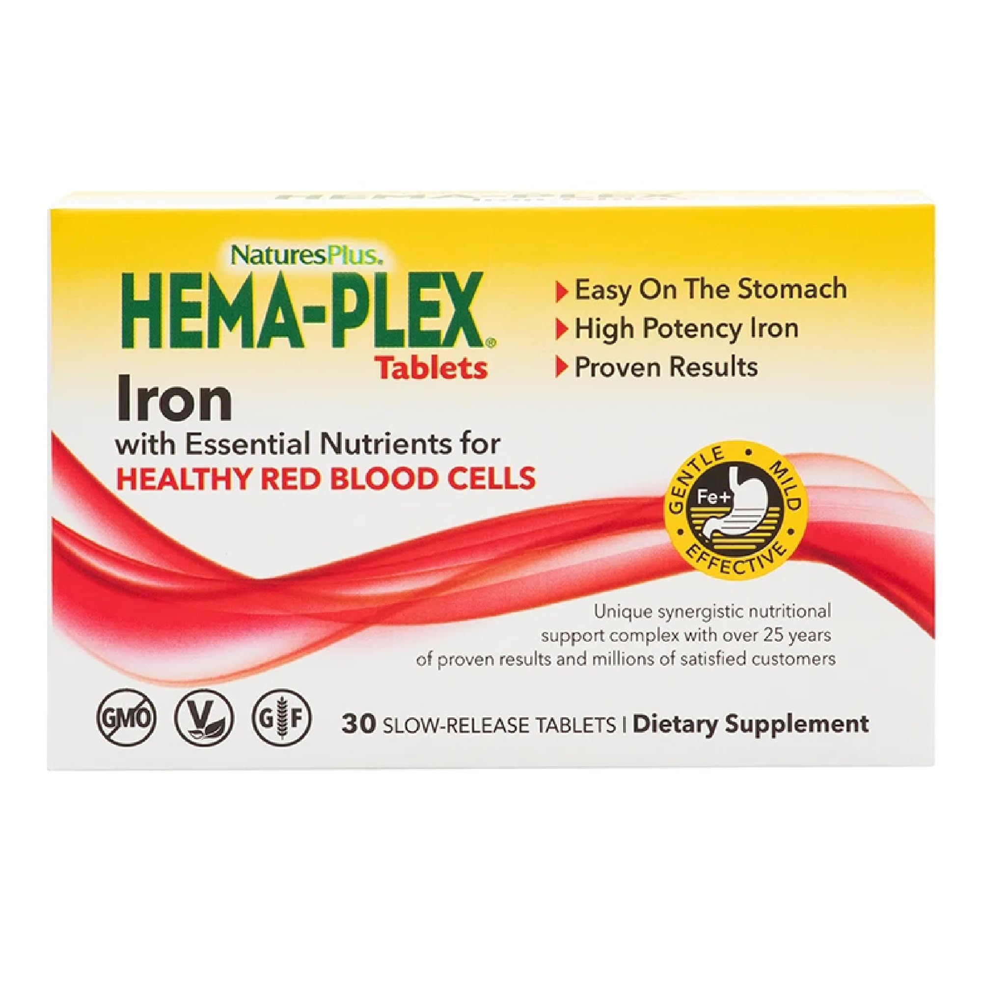 Foto 1 | Suplemento Hema-plex Iron De Naturesplus, 30 Comprimidos, Paquete De 6 - Venta Internacional.