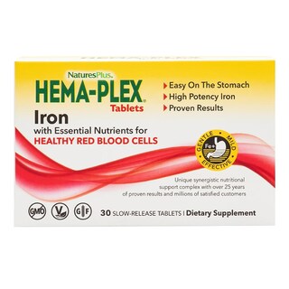 Foto 1 | Suplemento Hema-plex Iron De Naturesplus, 30 Comprimidos, Paquete De 6 - Venta Internacional.