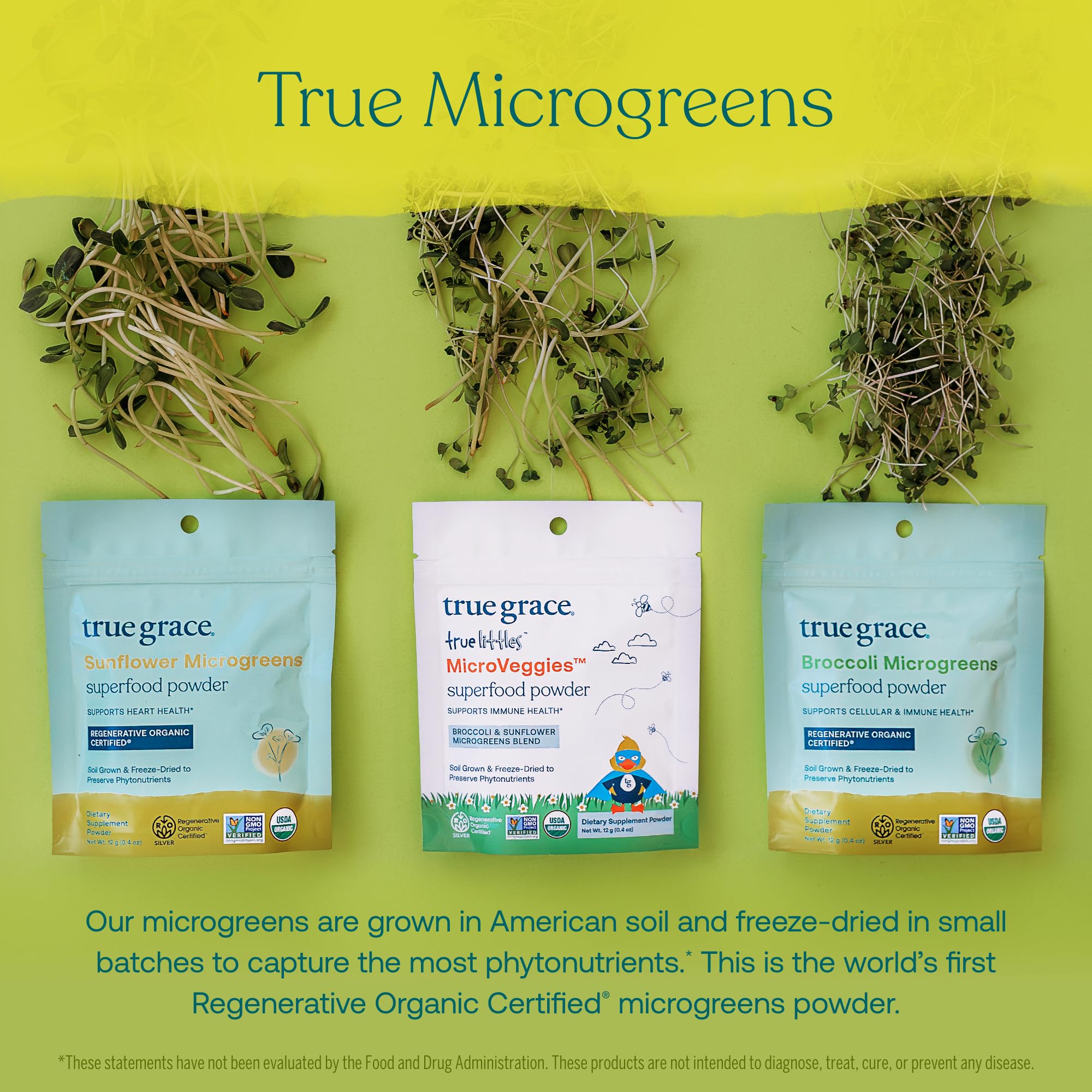 Foto 8 pulgar | Superalimento En Polvo True Grace Sunflower Microgreens, 11 Ml - Venta Internacional.