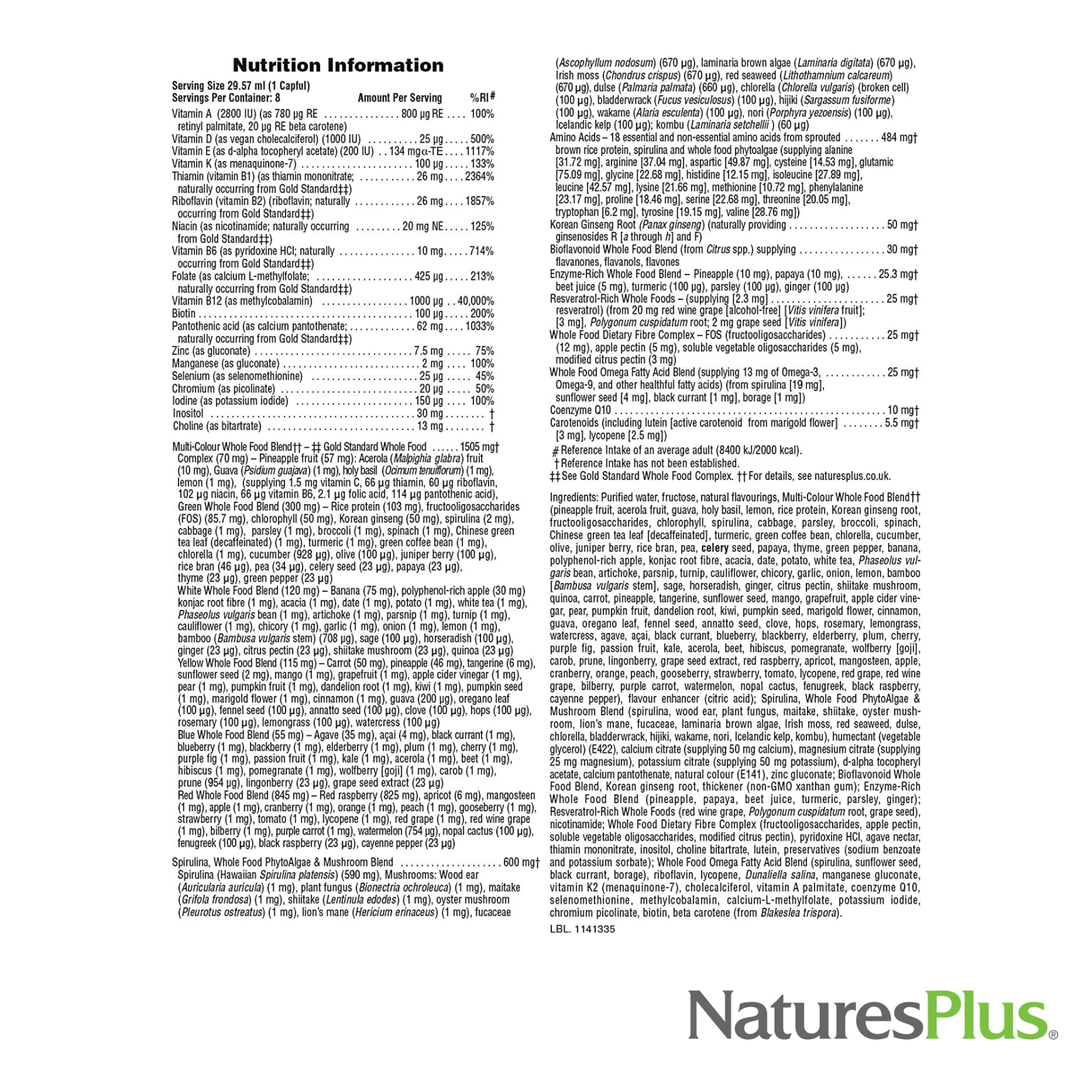 Foto 5 pulgar | Suplemento Multivitamínico Source Of Life Gold De Naturesplus, 240 Ml - Venta Internacional.