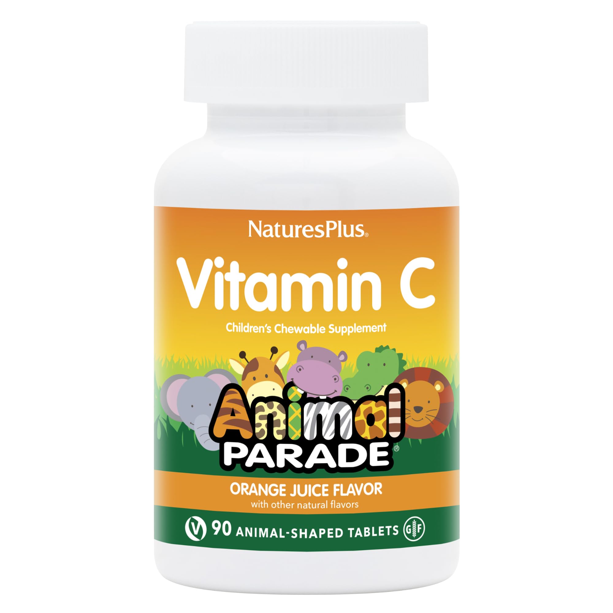 Suplemento Naturesplus Animal Parade De Vitamina C Para Niños, 90 Comprimidos - Venta Internacional.