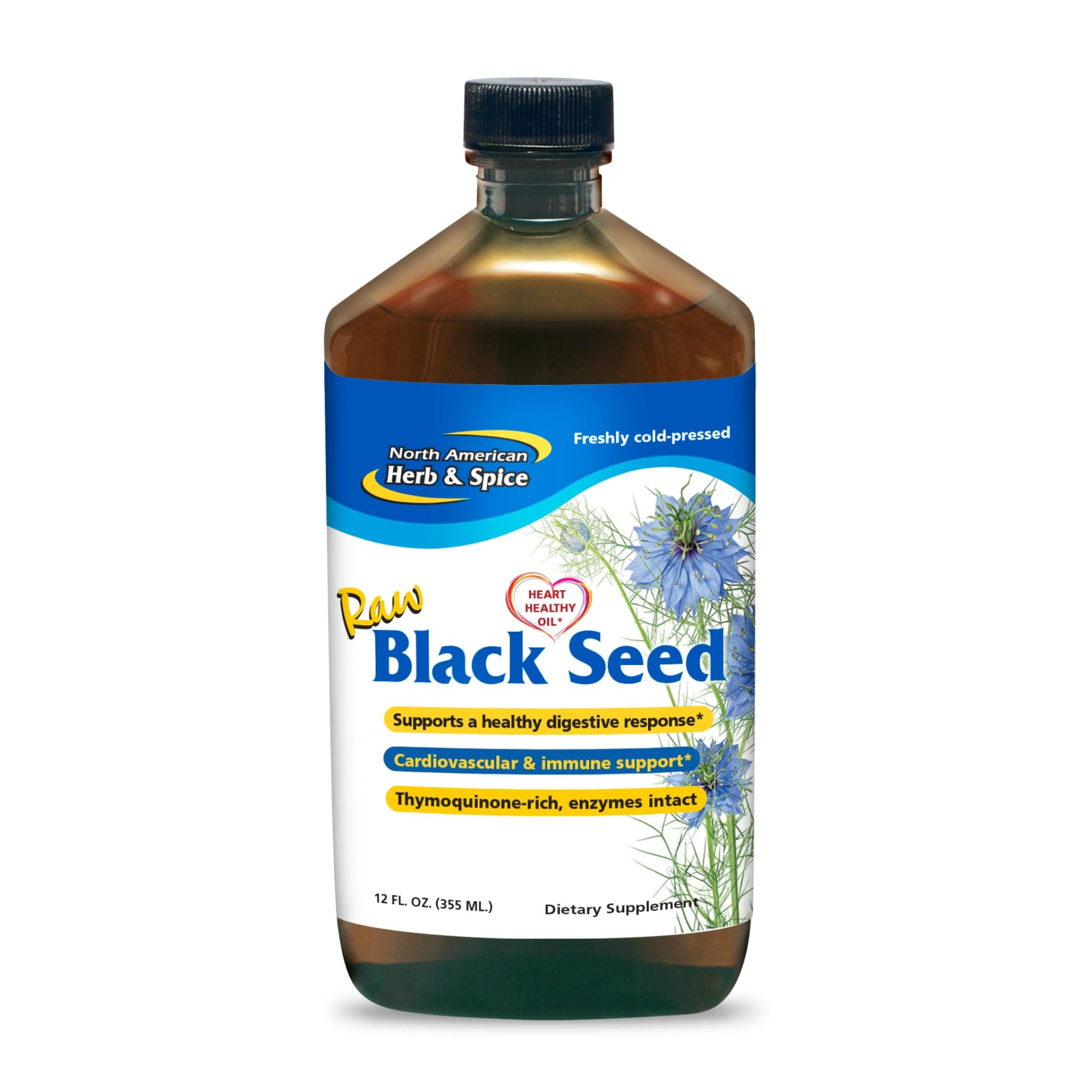 Foto 2 pulgar | Suplemento De Aceite De Semilla Negra North American Herb & Spice 355 Ml - Venta Internacional.