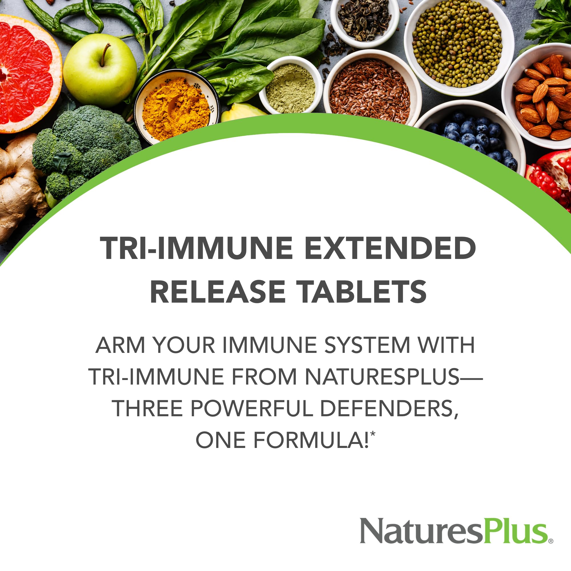 Foto 2 | Suplemento Naturesplus Herbal Actives Tri Immune 60 Comprimidos - Venta Internacional.